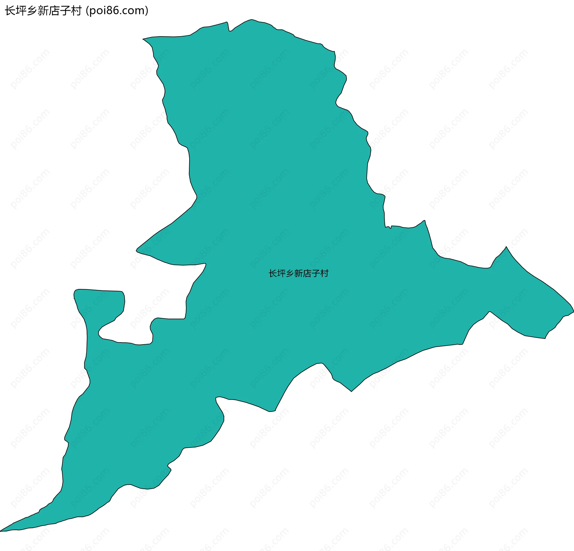 长坪乡新店子村边界地图