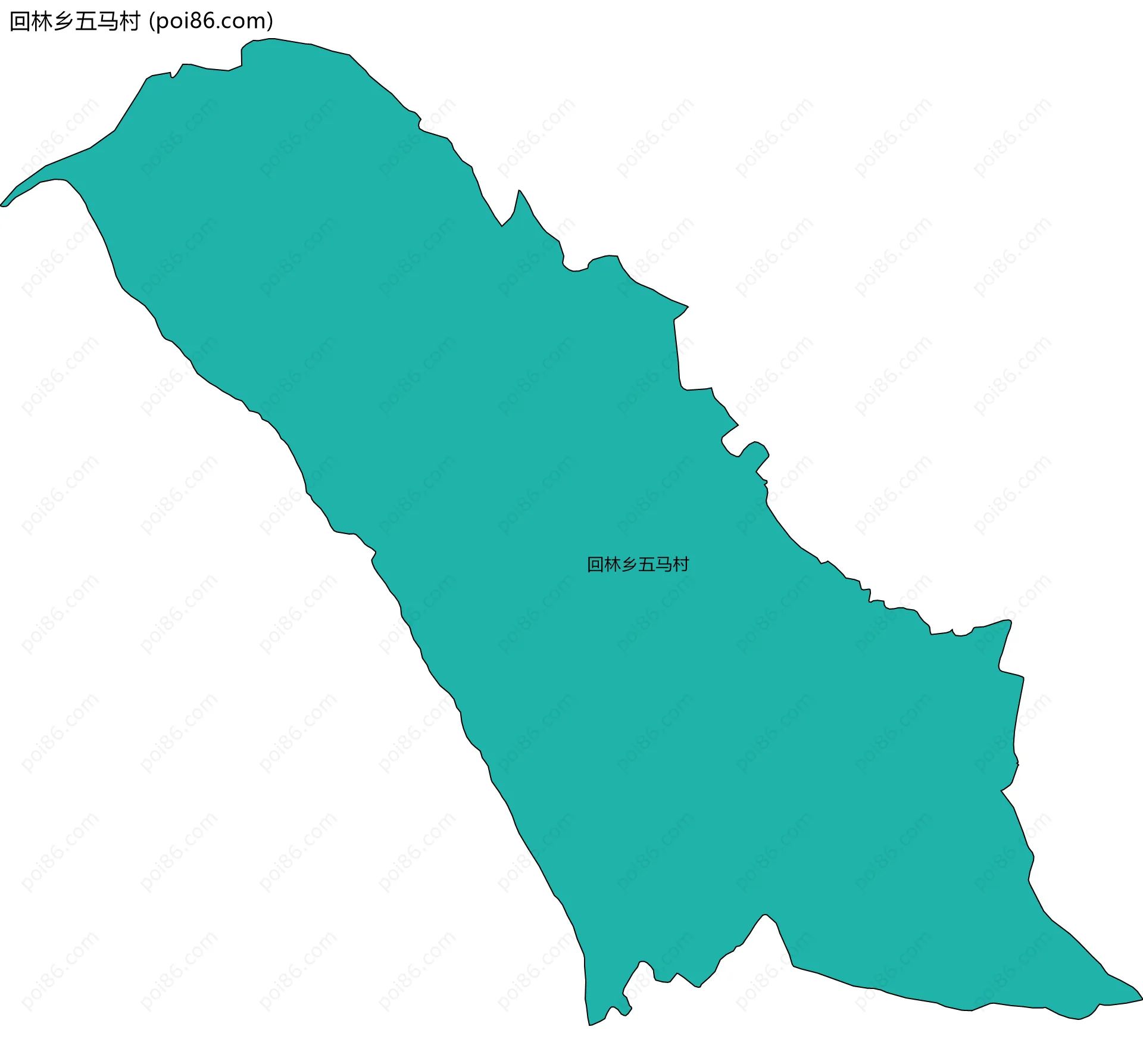 回林乡五马村边界地图