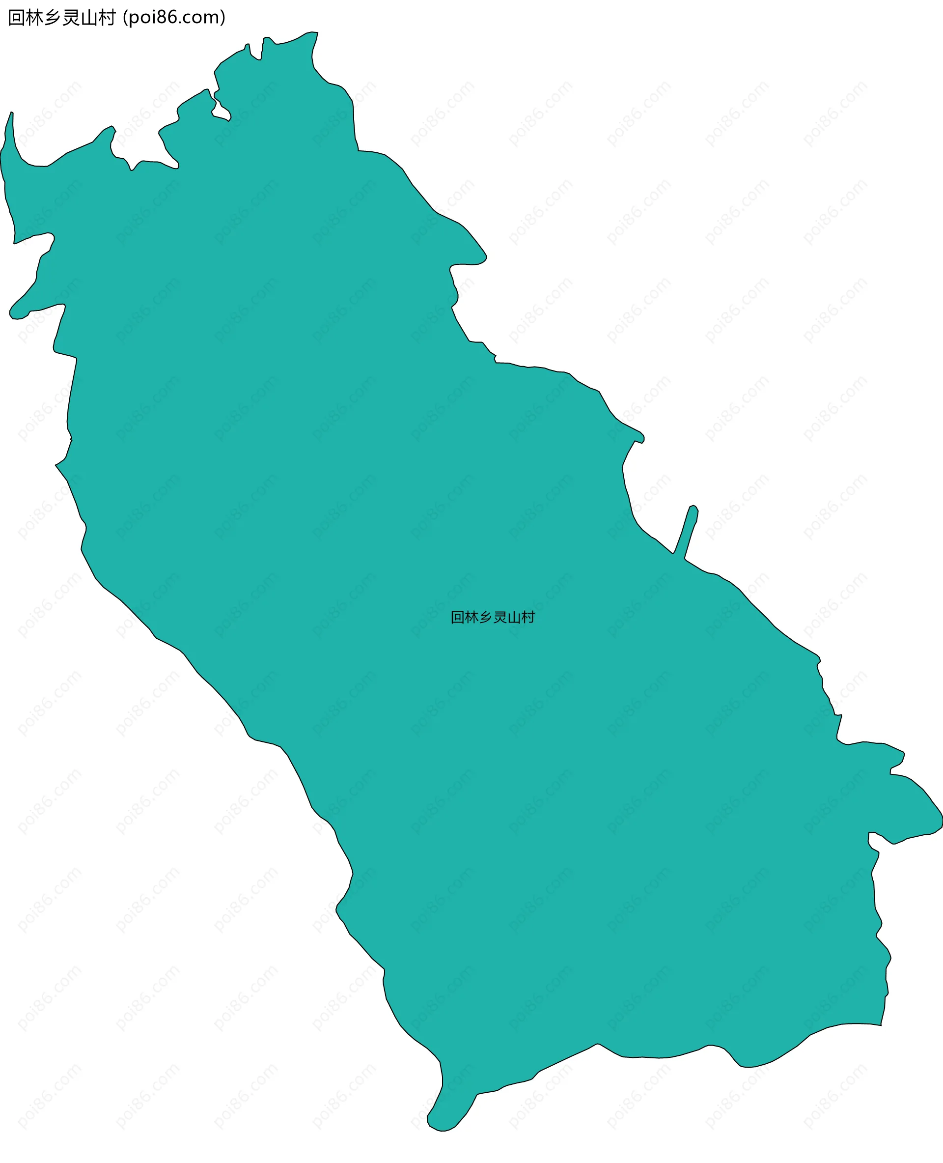 回林乡灵山村边界地图