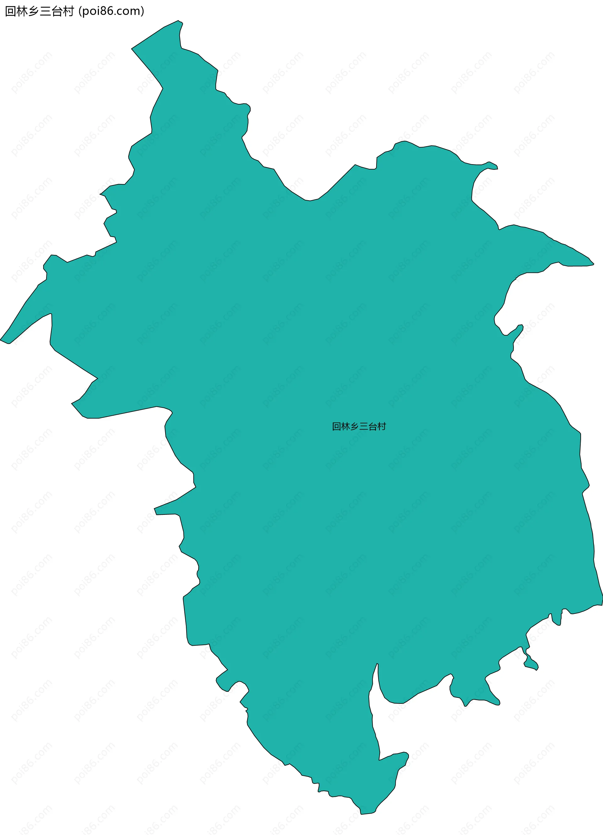 回林乡三台村边界地图