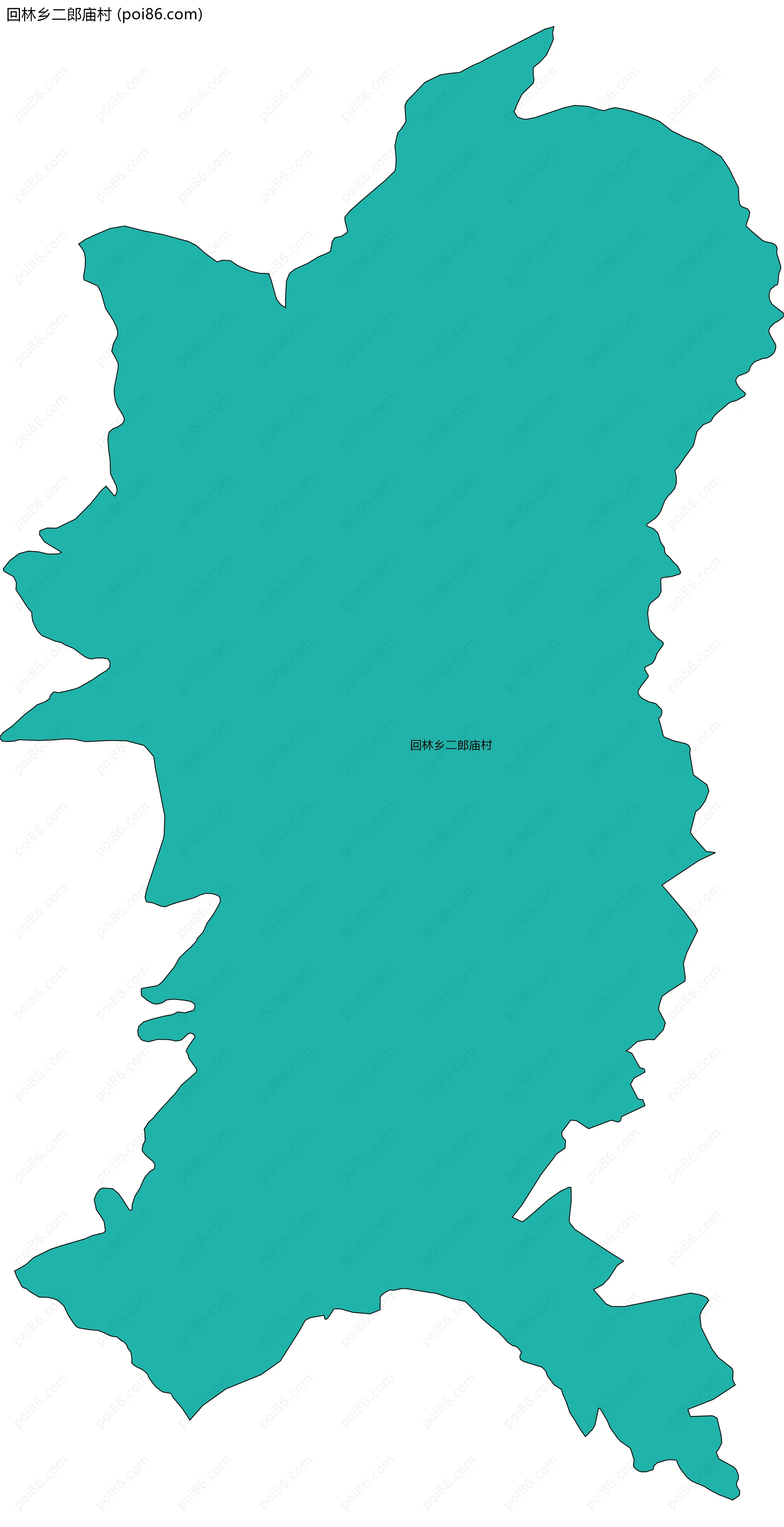 回林乡二郎庙村边界地图