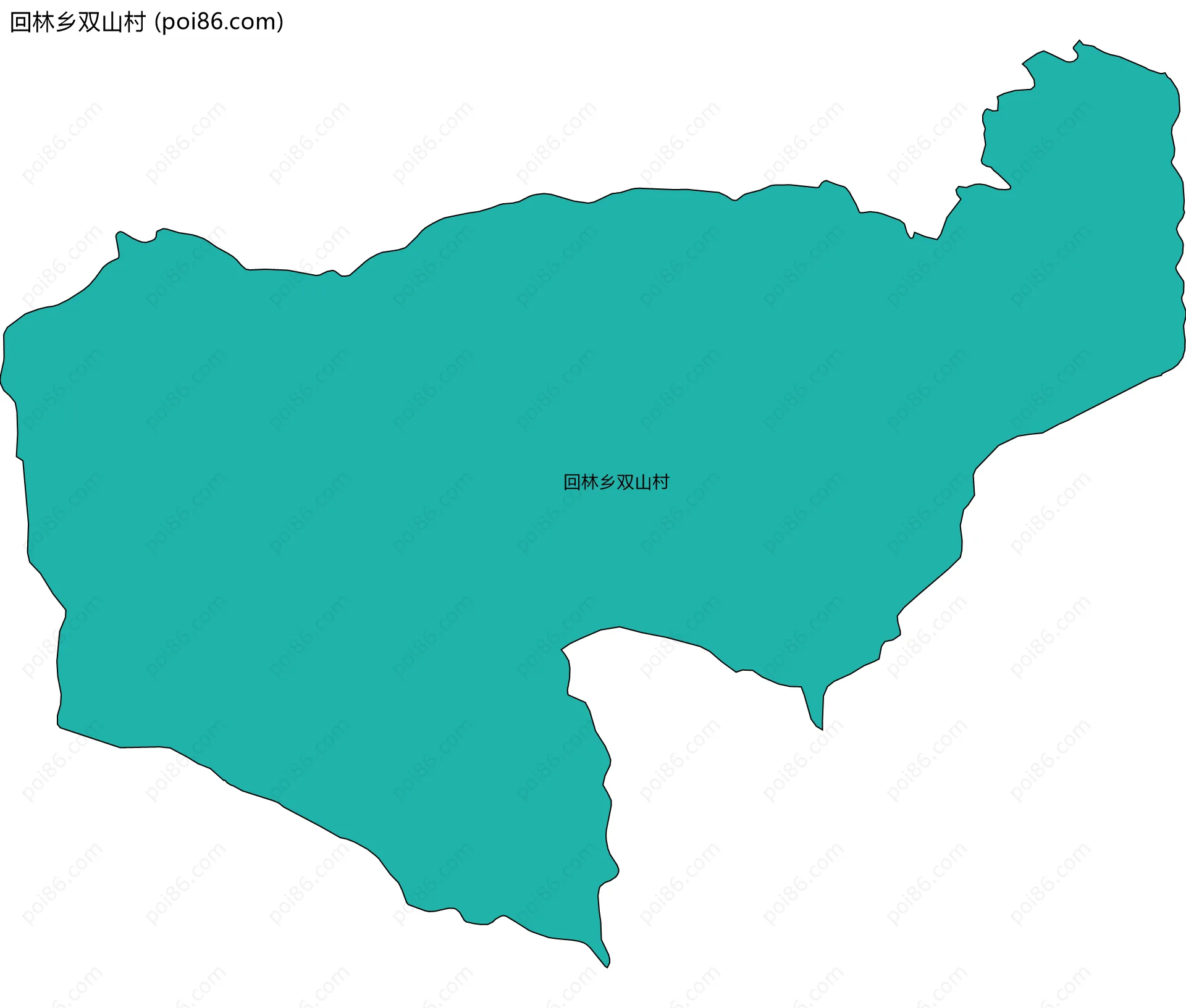 回林乡双山村边界地图