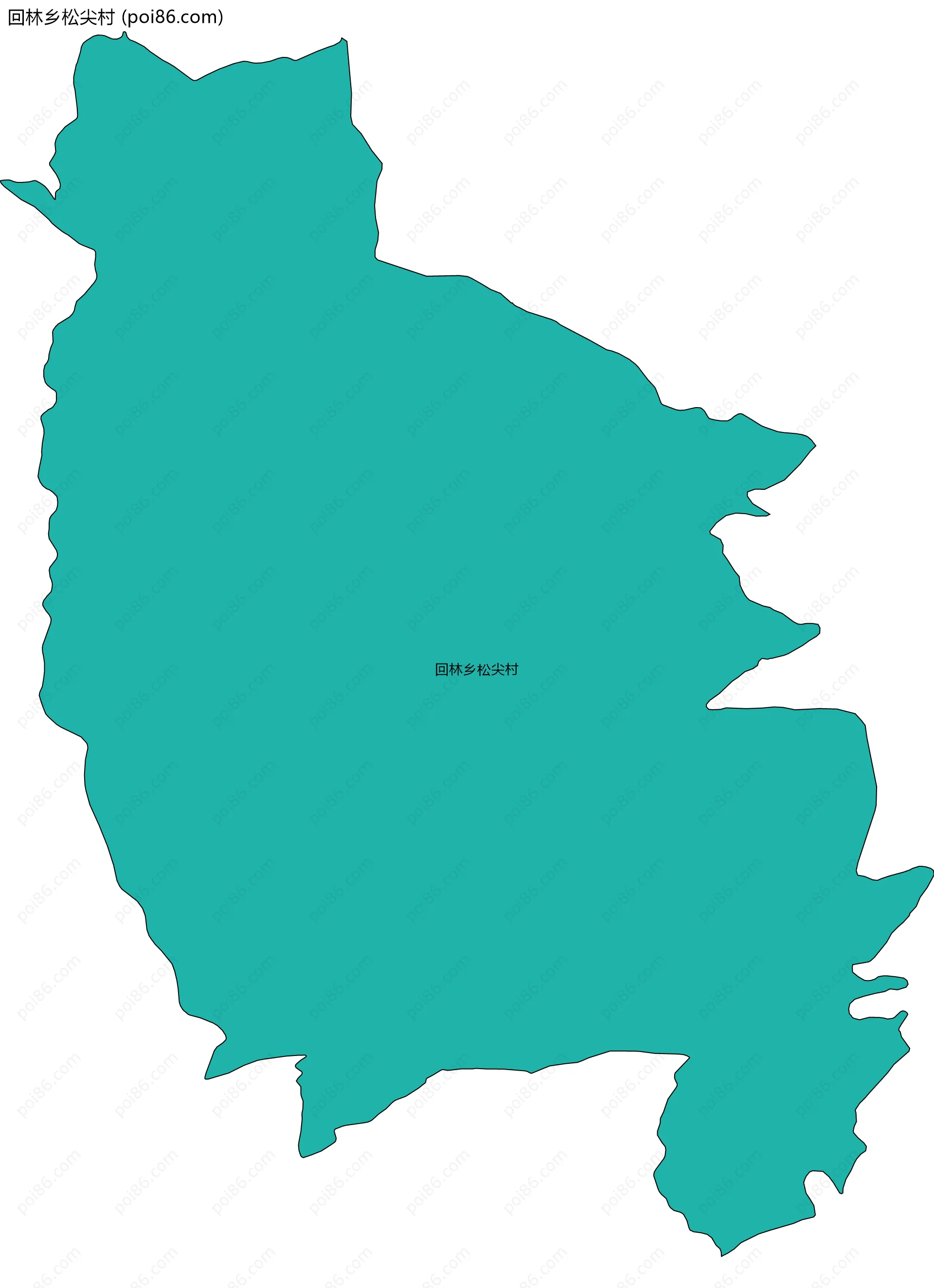 回林乡松尖村边界地图