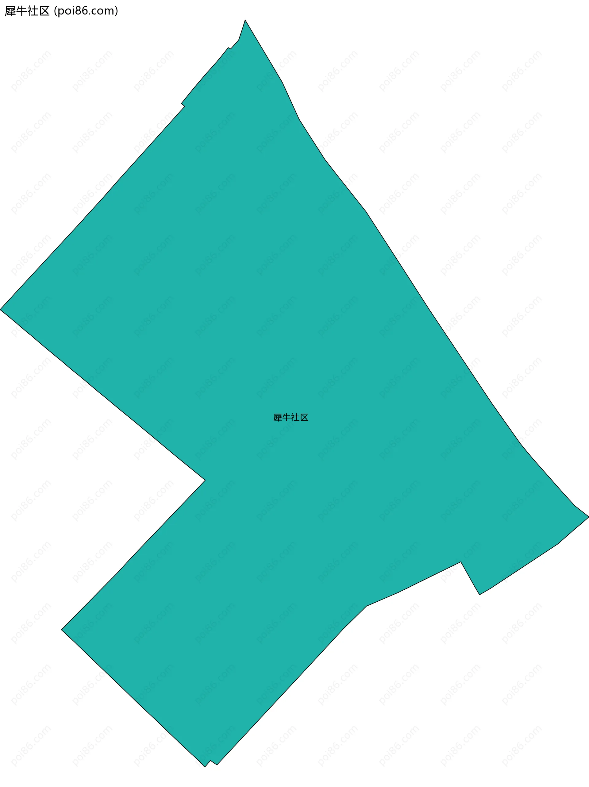 犀牛社区边界地图