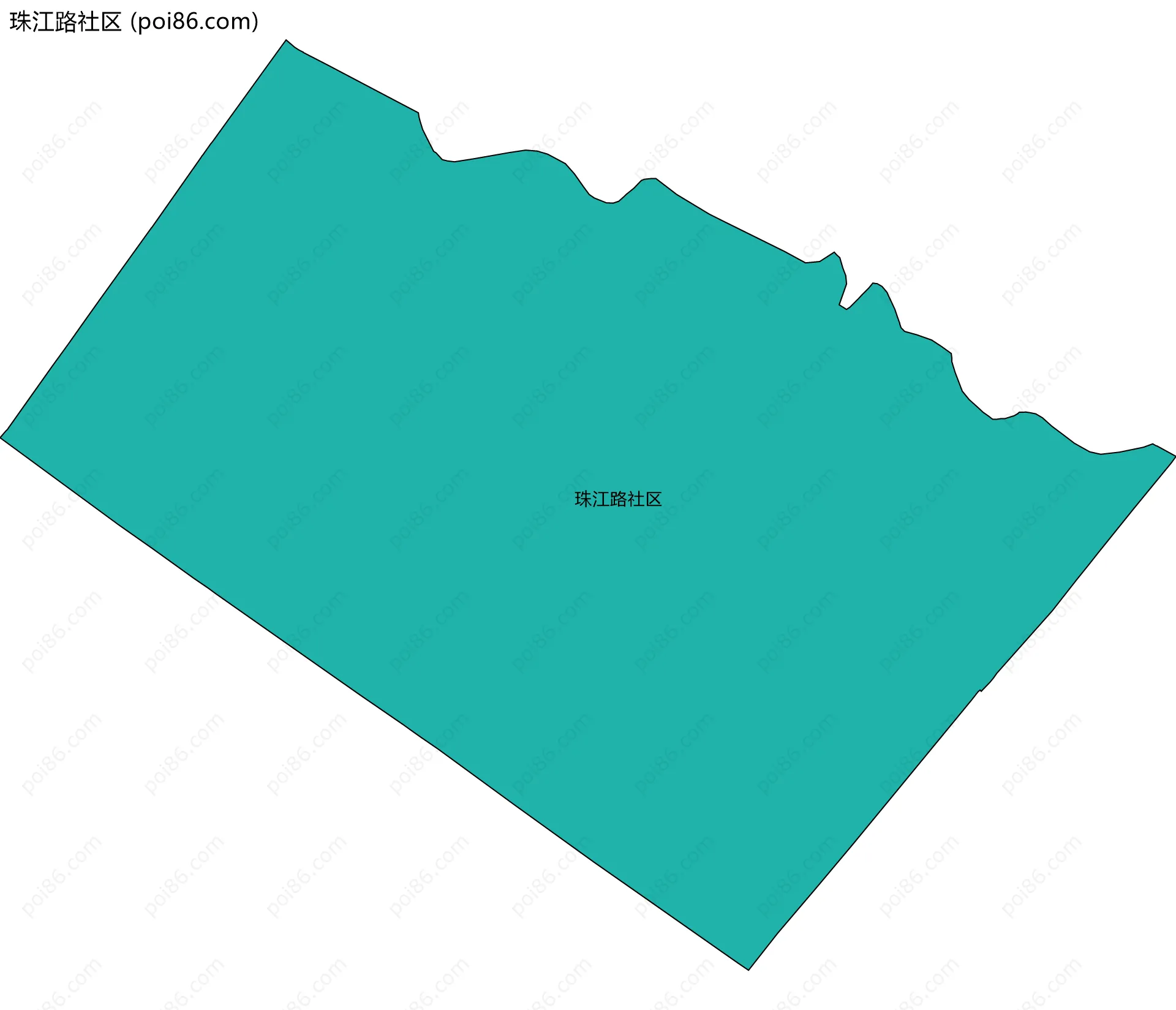 珠江路社区边界地图