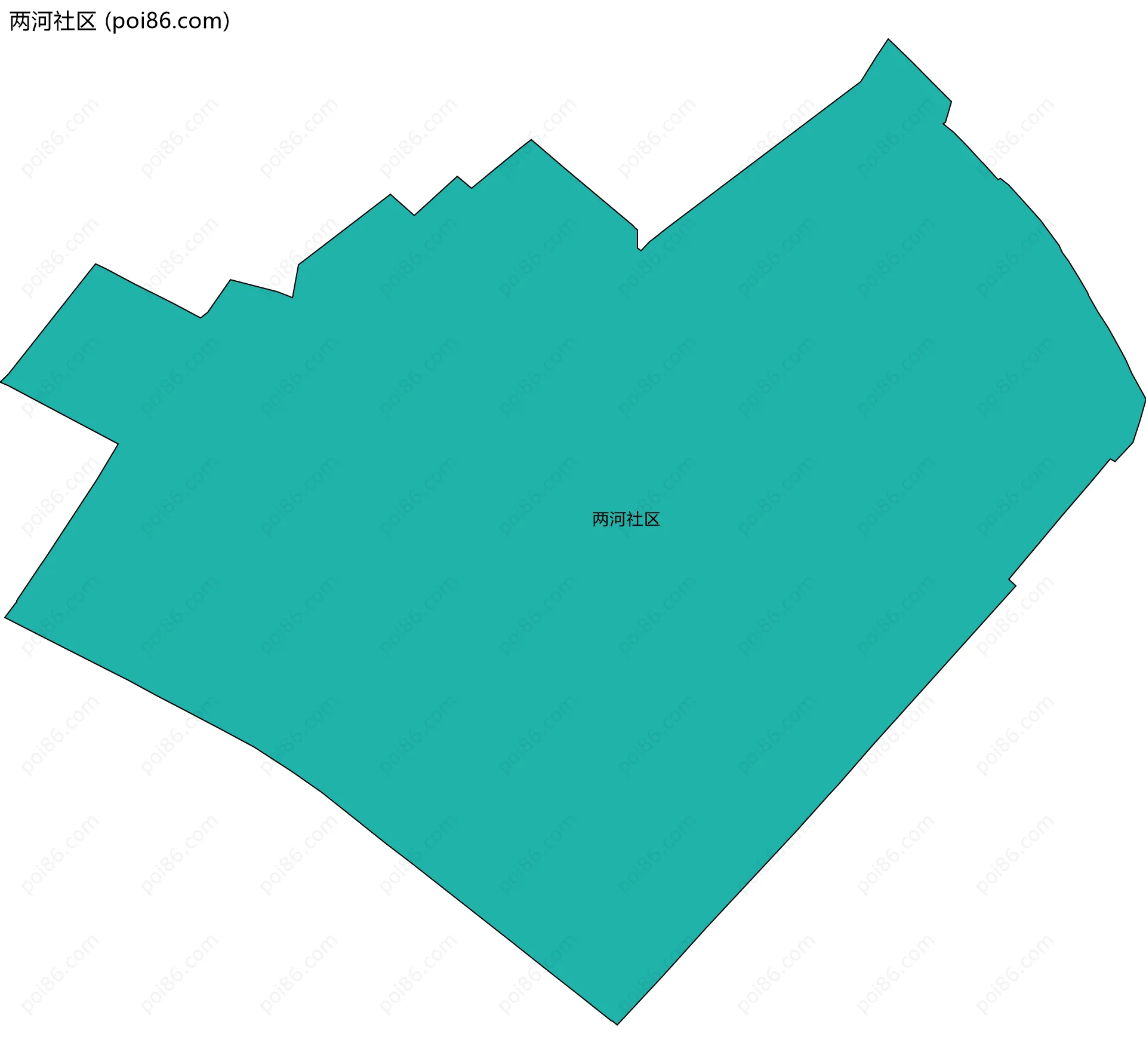 两河社区边界地图
