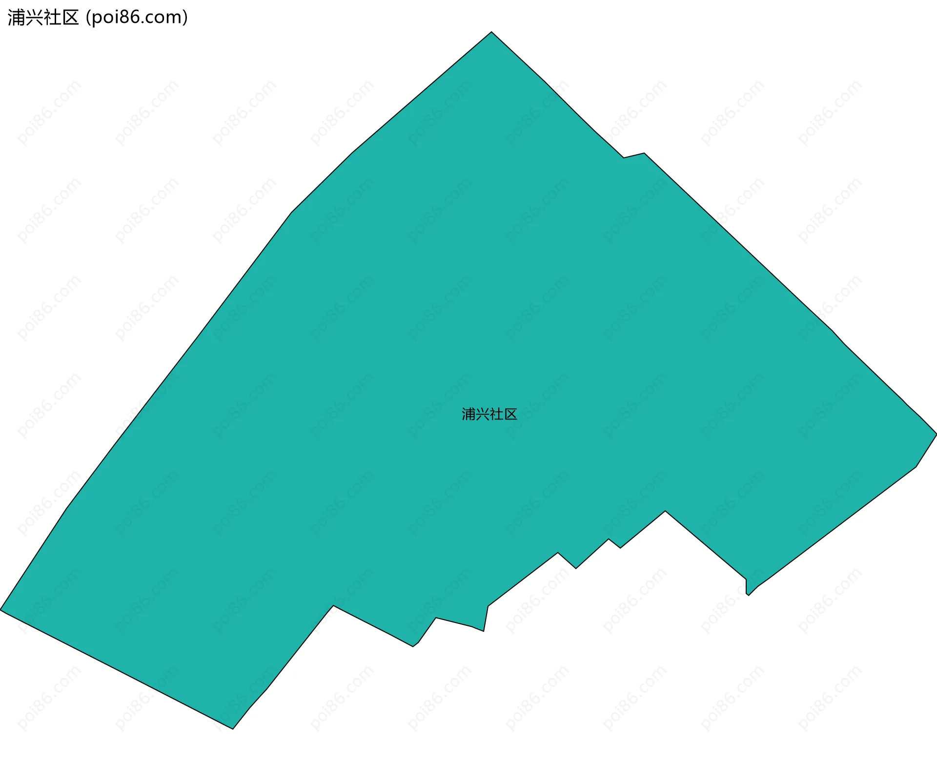 浦兴社区边界地图