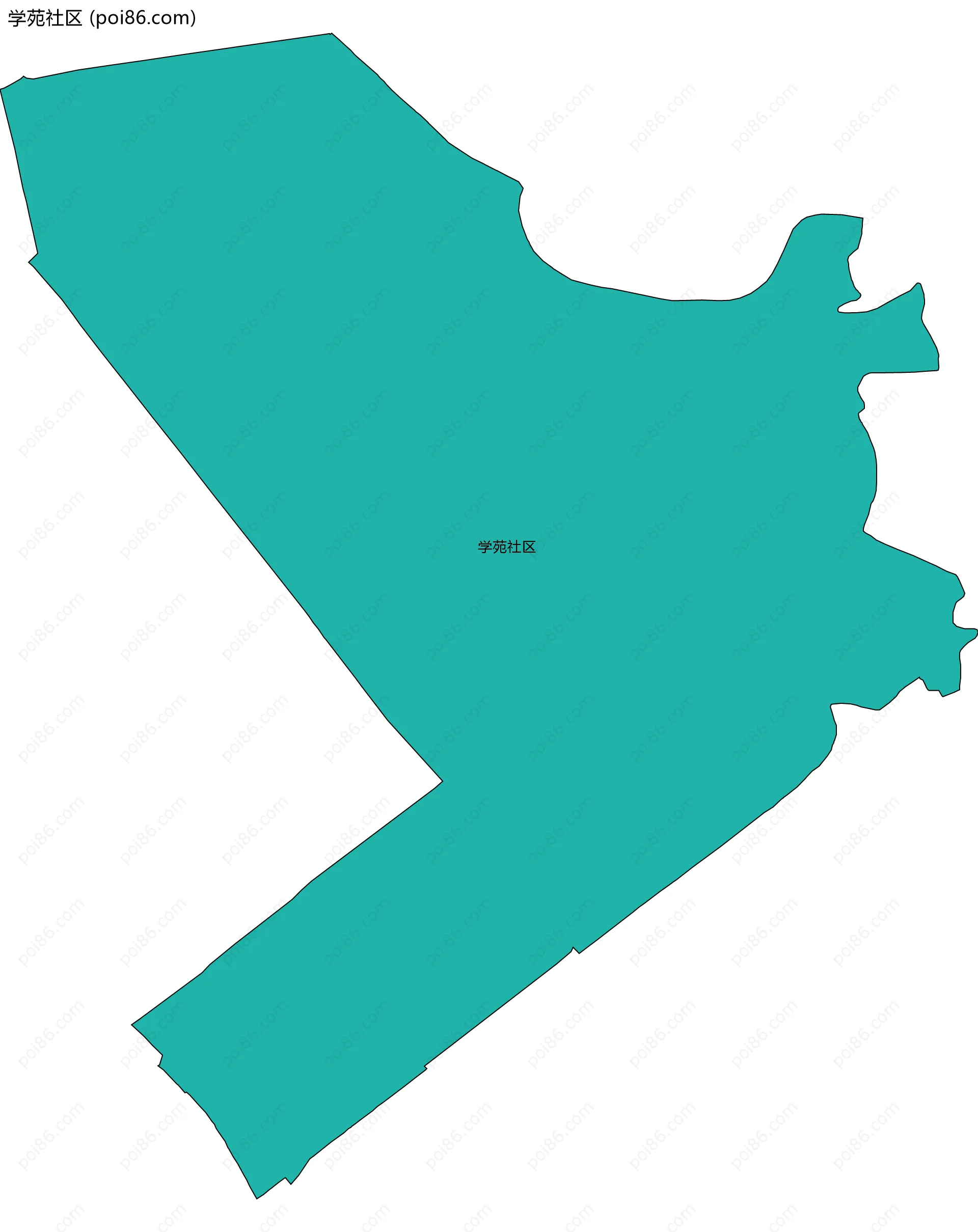 学苑社区边界地图