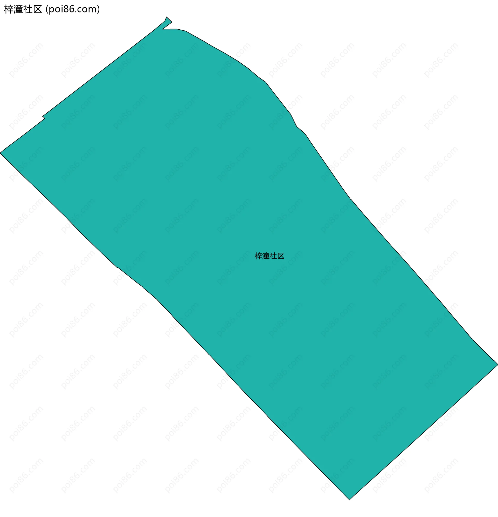 梓潼社区边界地图