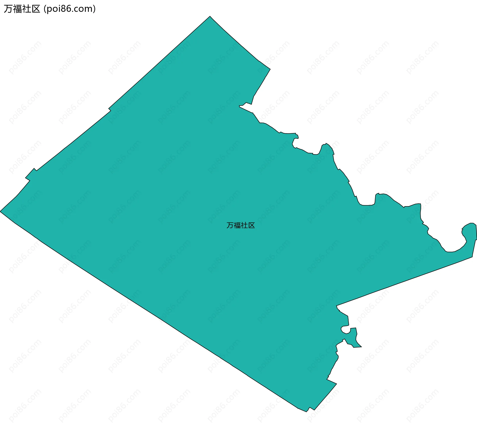 万福社区边界地图