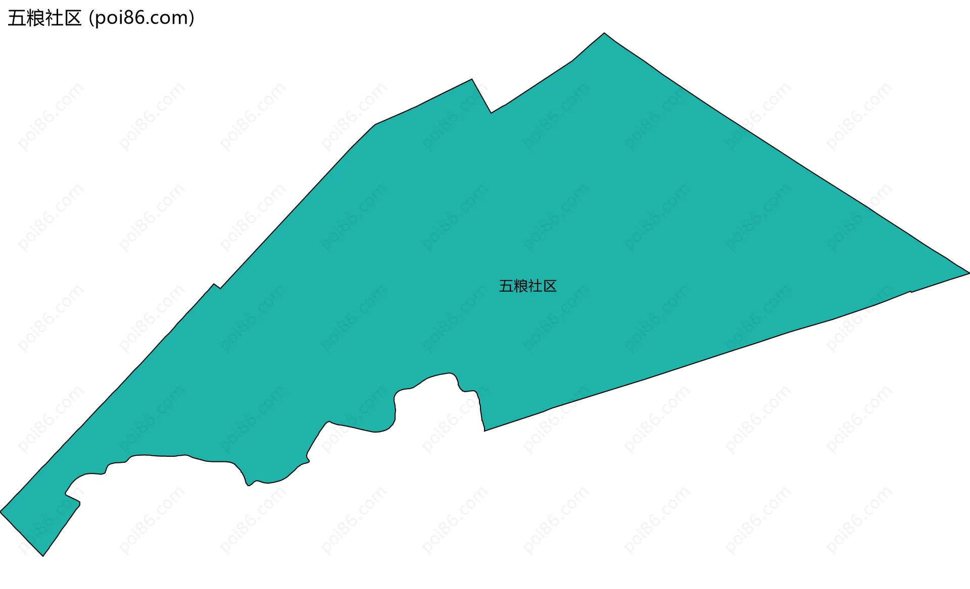 五粮社区边界地图