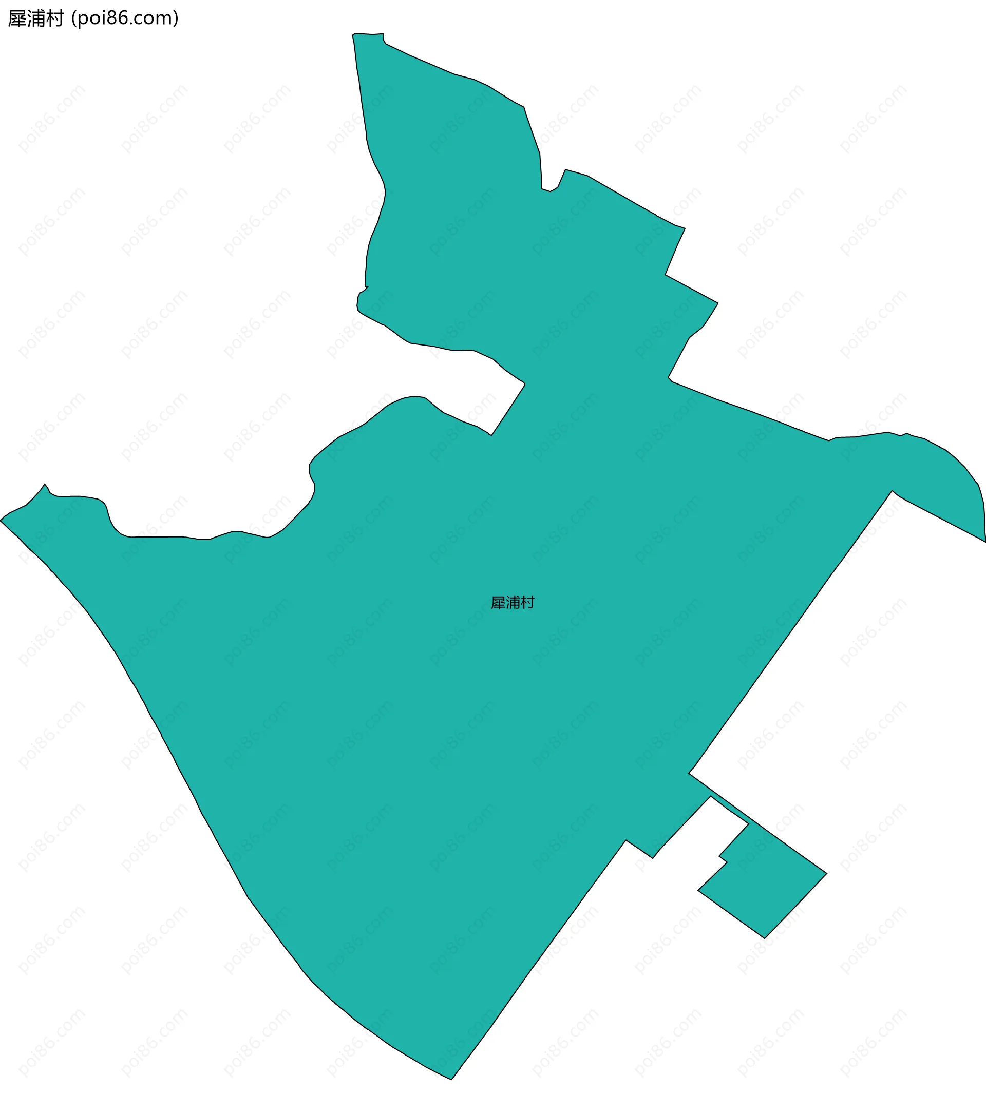 犀浦村边界地图