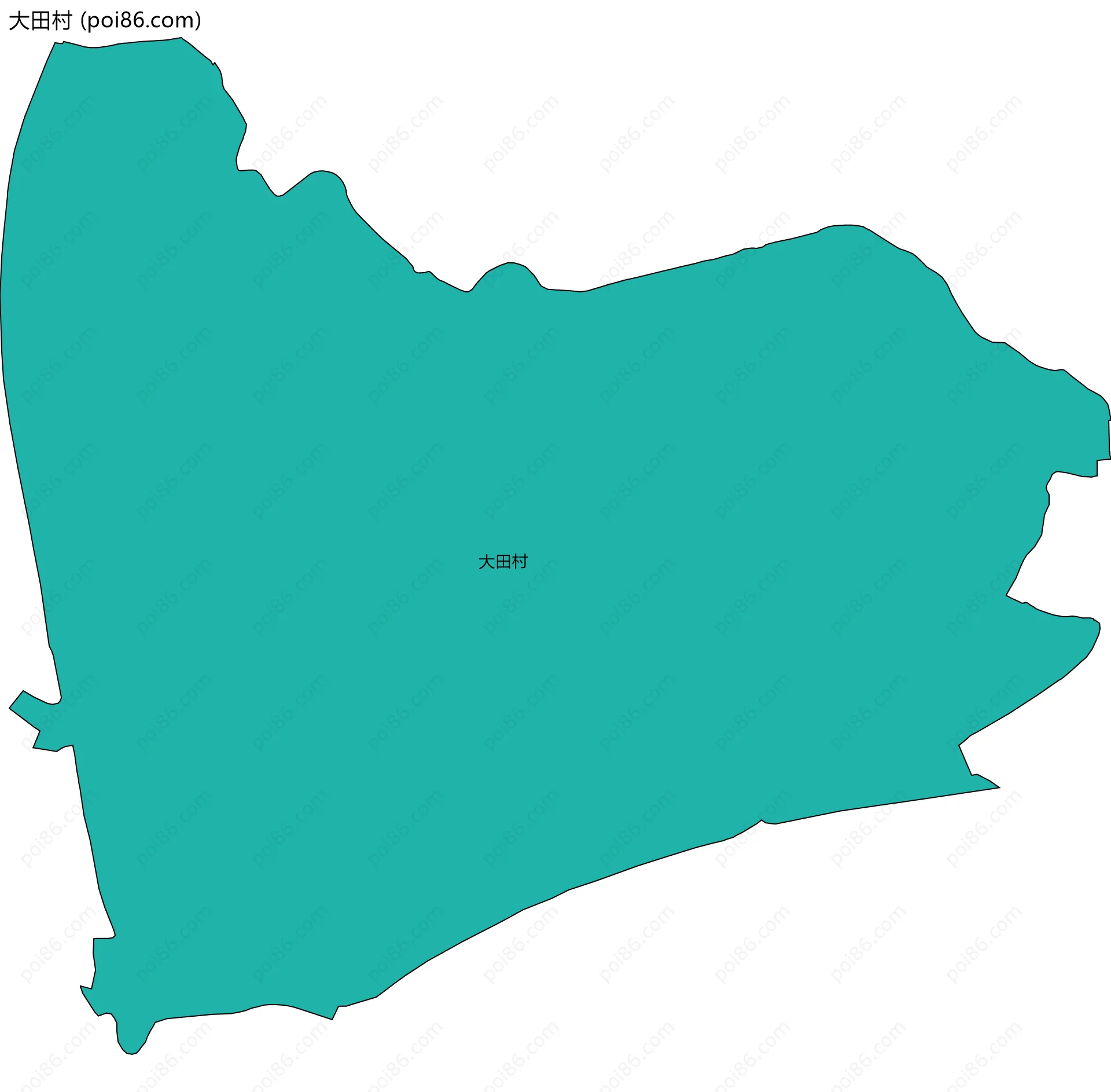 大田村边界地图