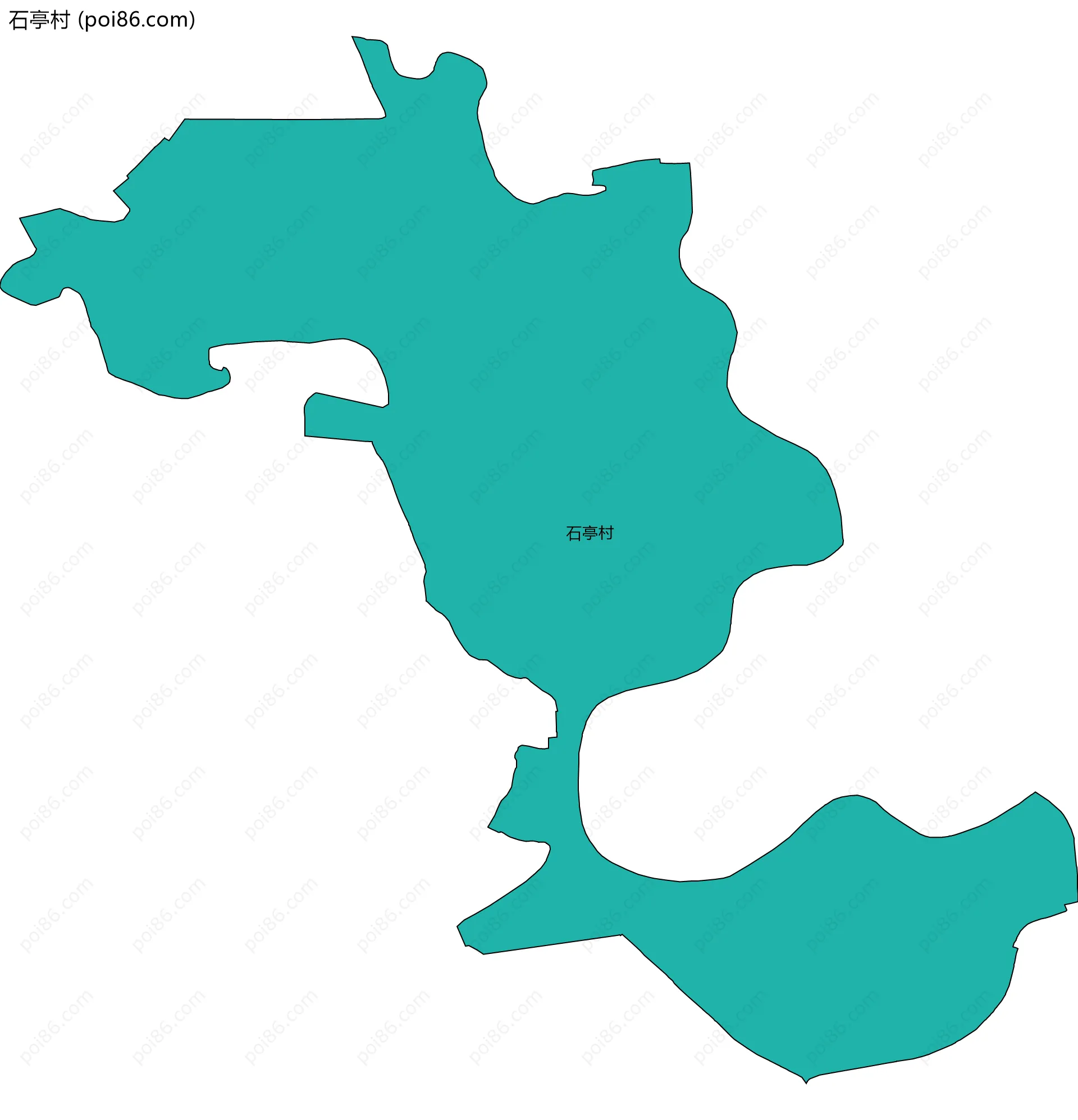 石亭村边界地图