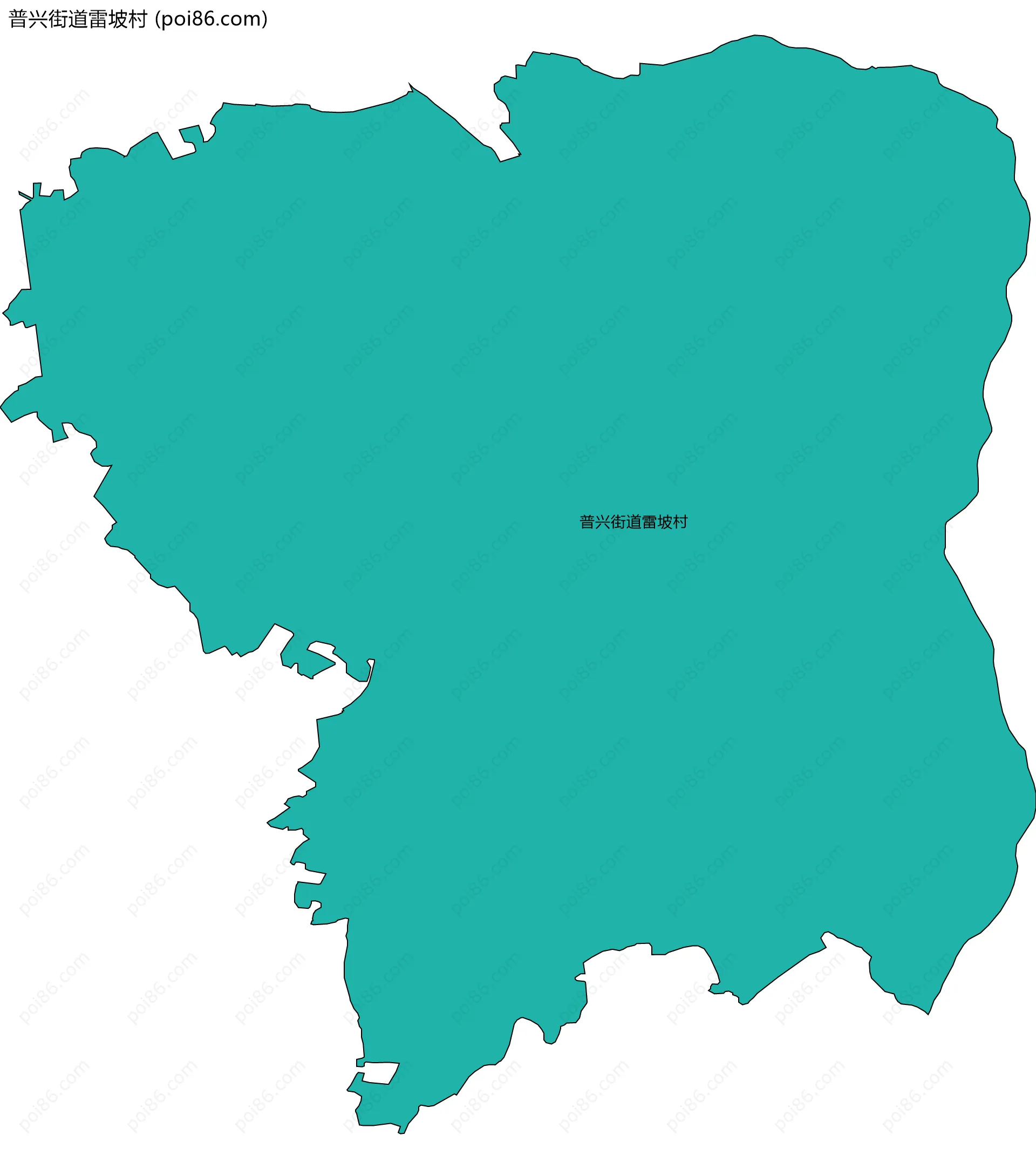 普兴街道雷坡村边界地图