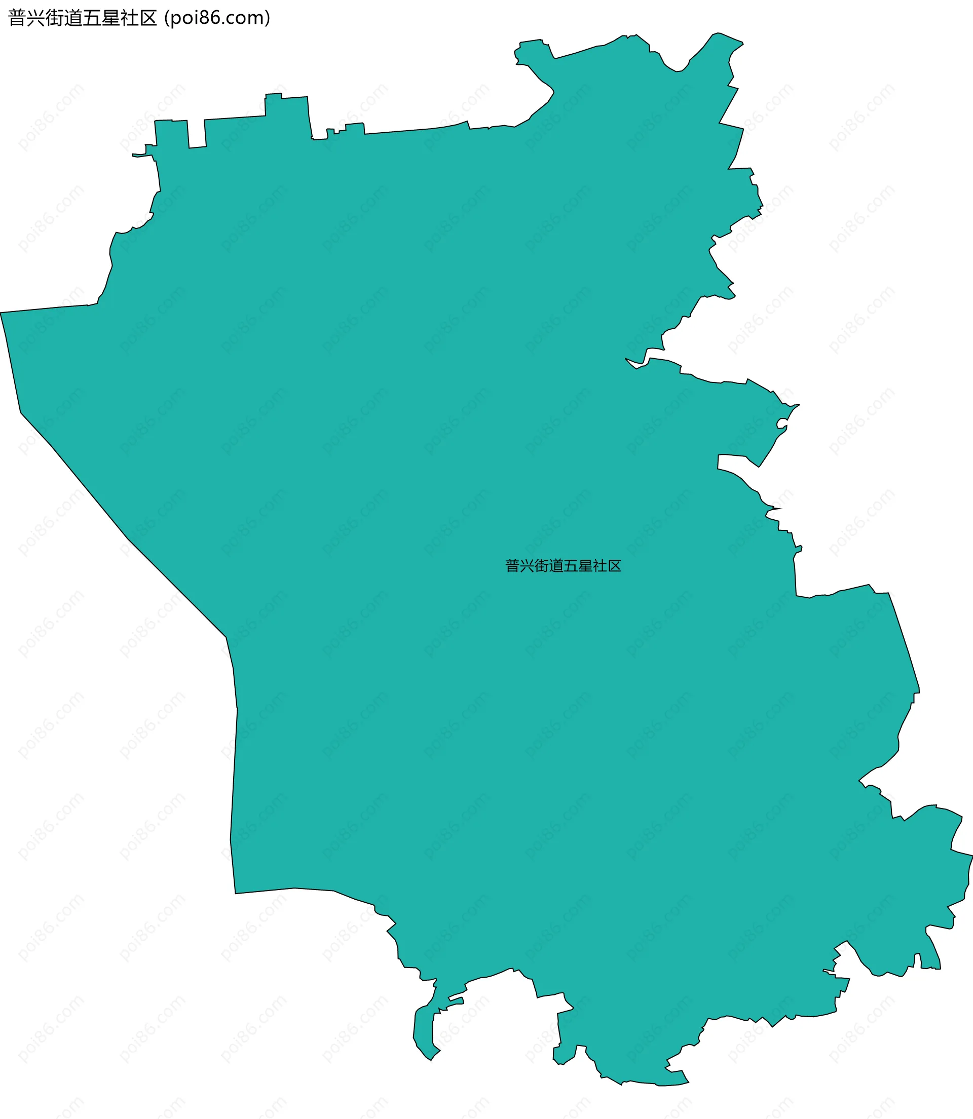 普兴街道五星社区边界地图