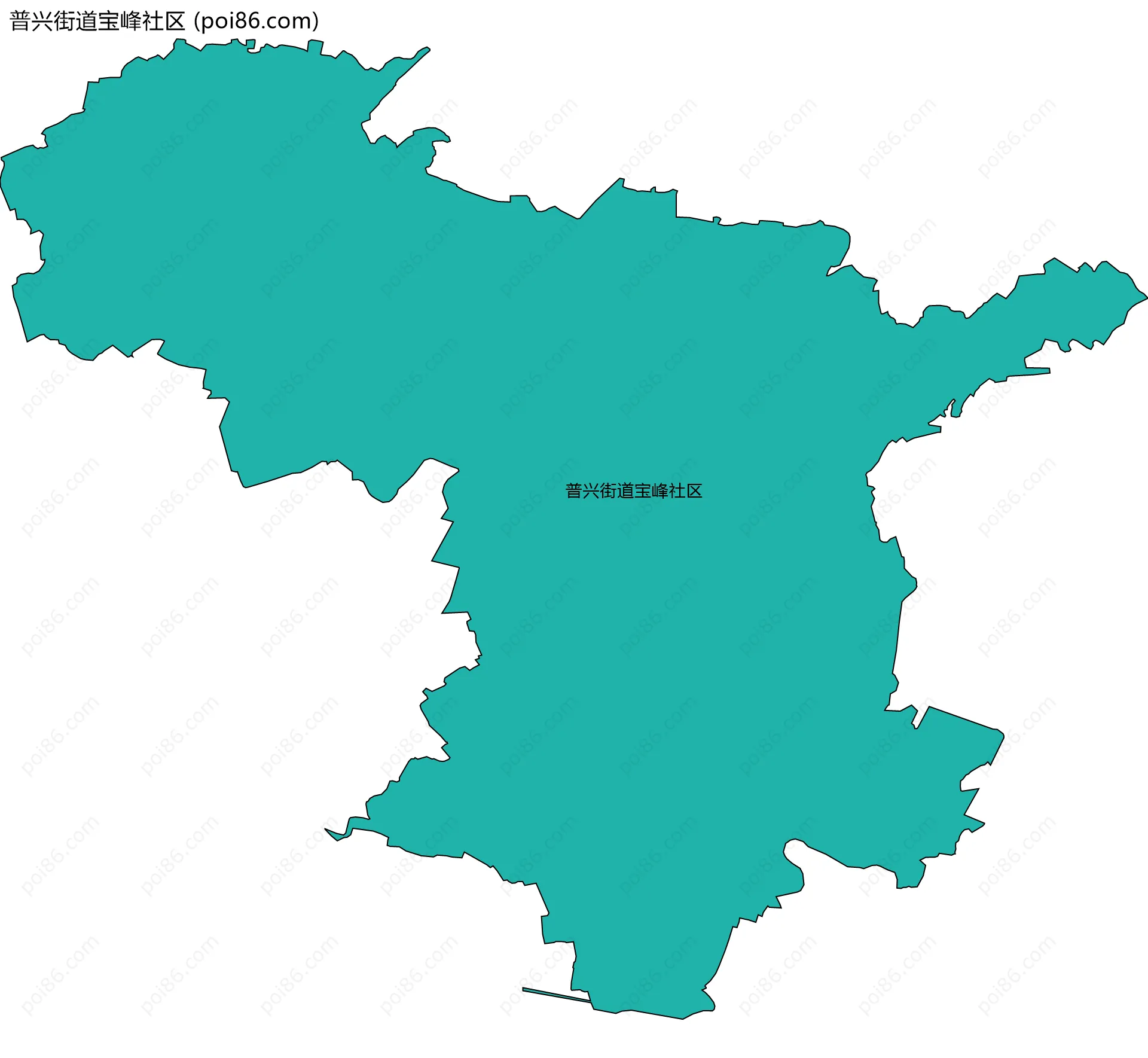 普兴街道宝峰社区边界地图