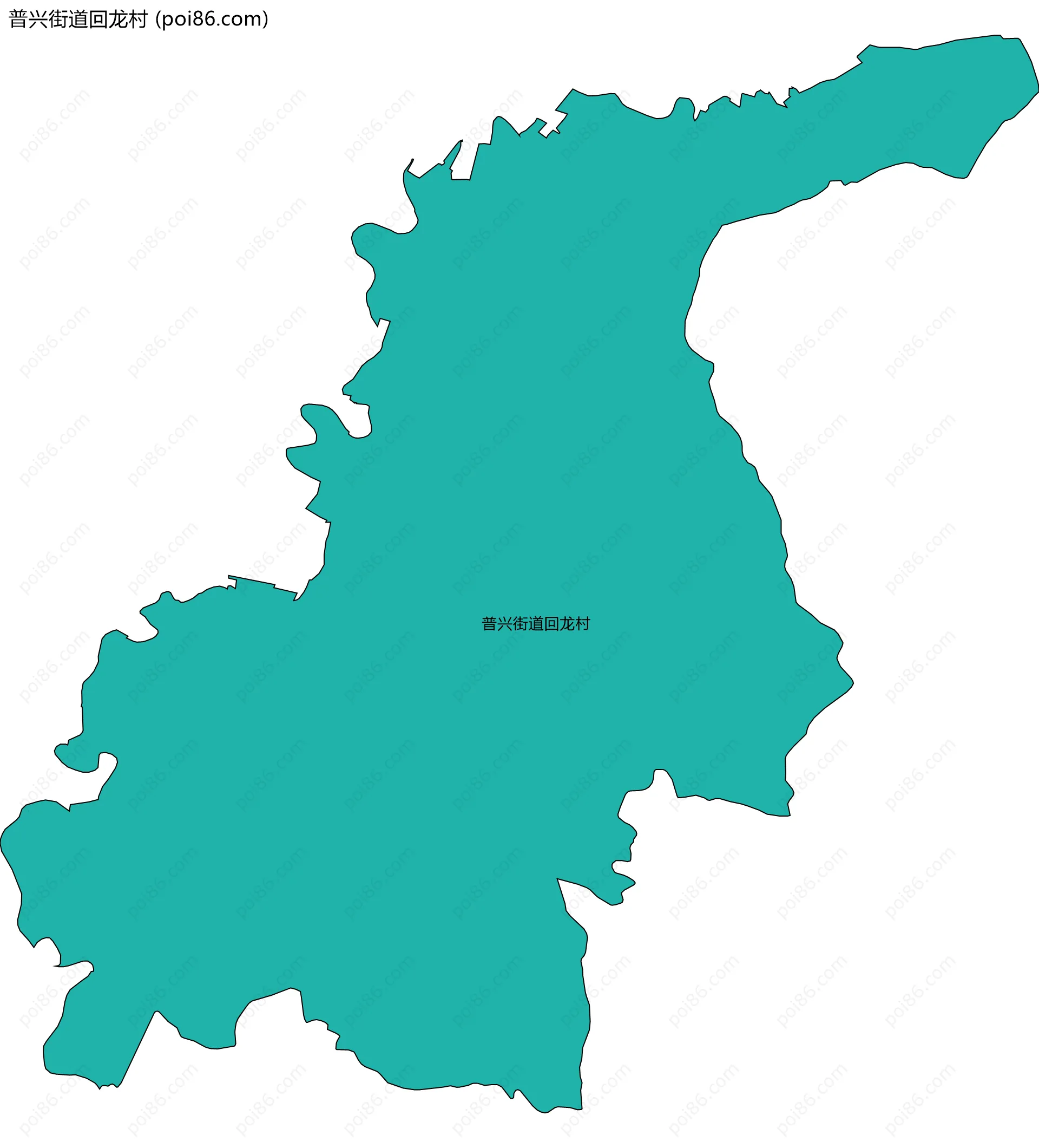 普兴街道回龙村边界地图