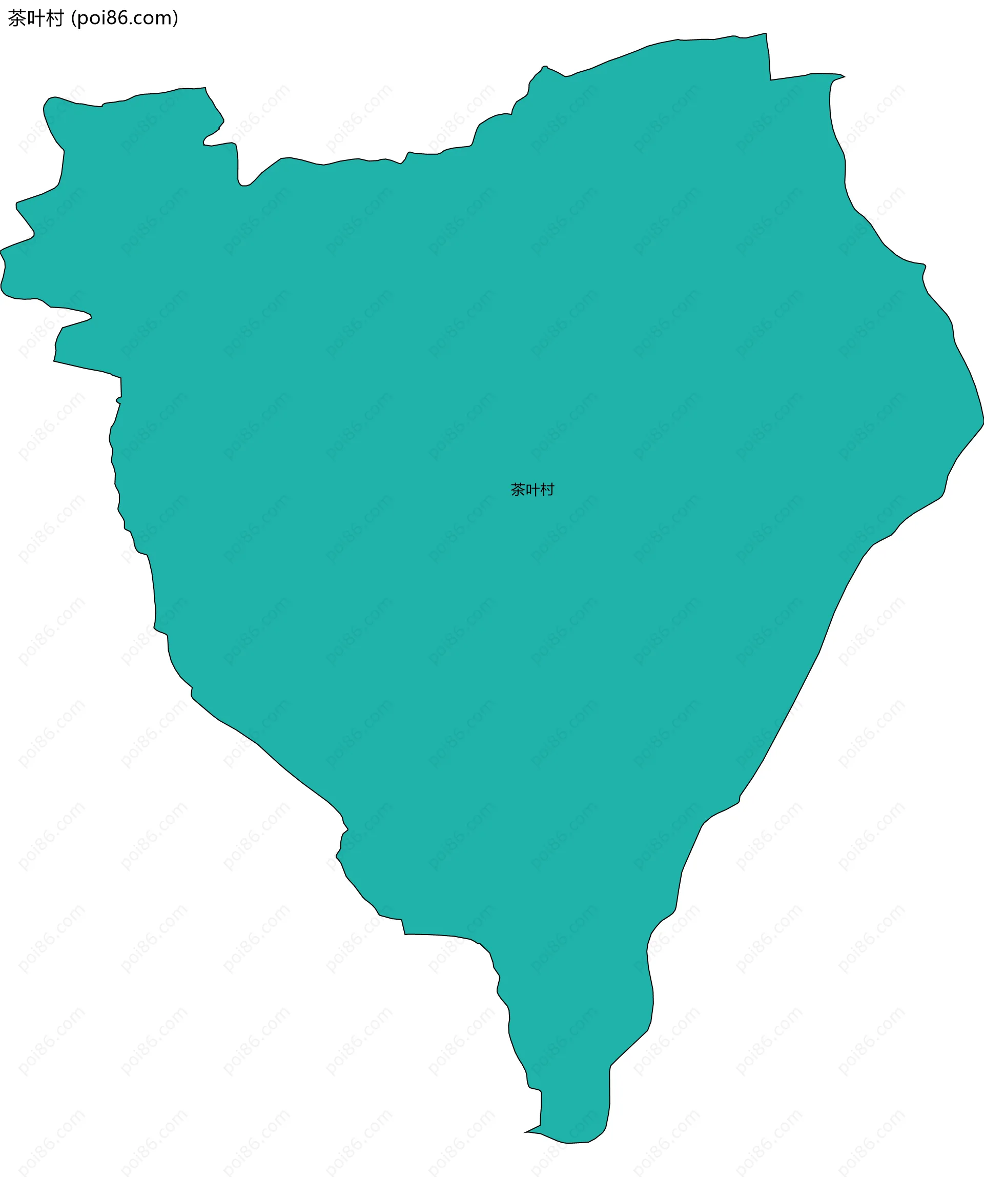 茶叶村边界地图