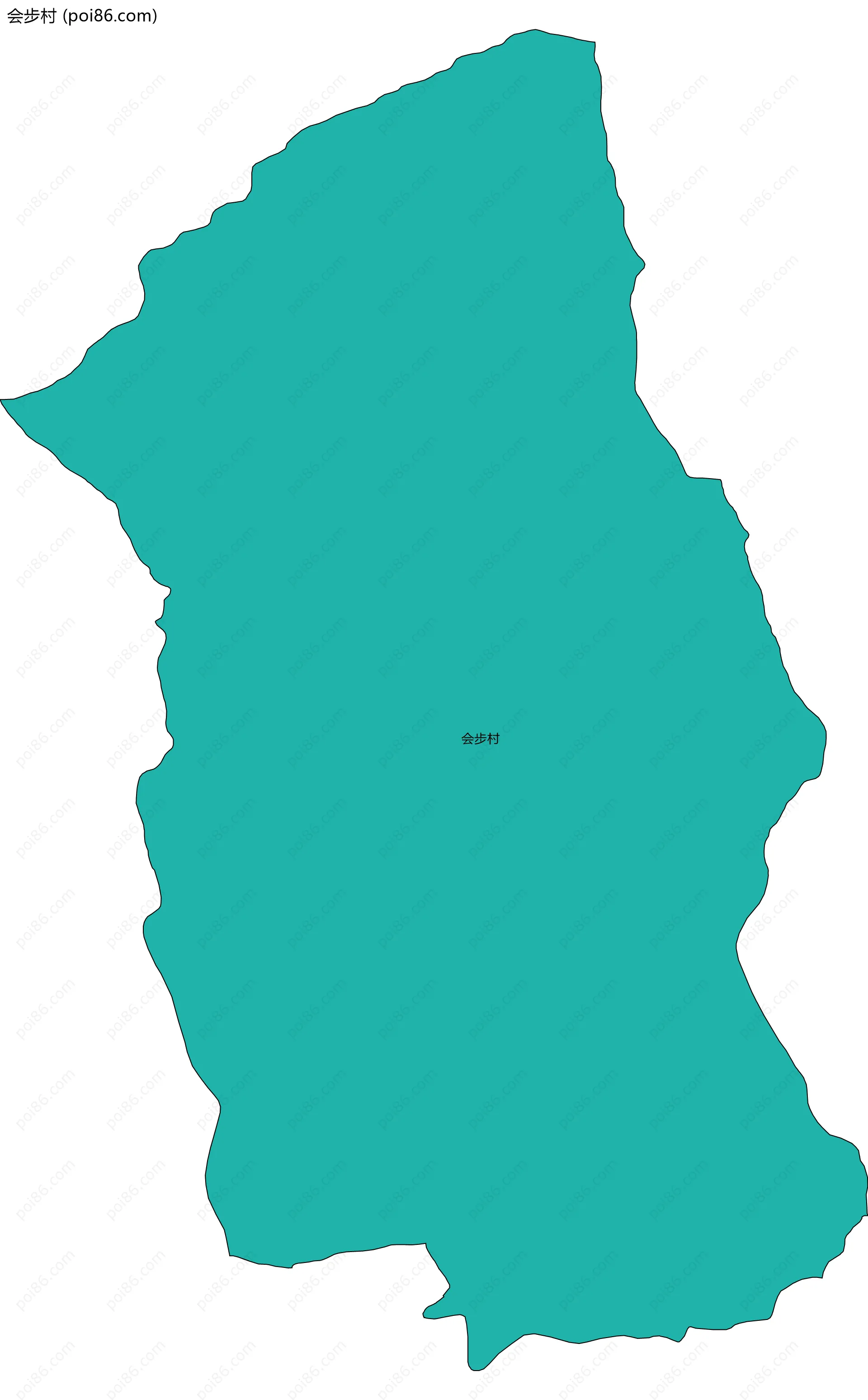 会步村边界地图