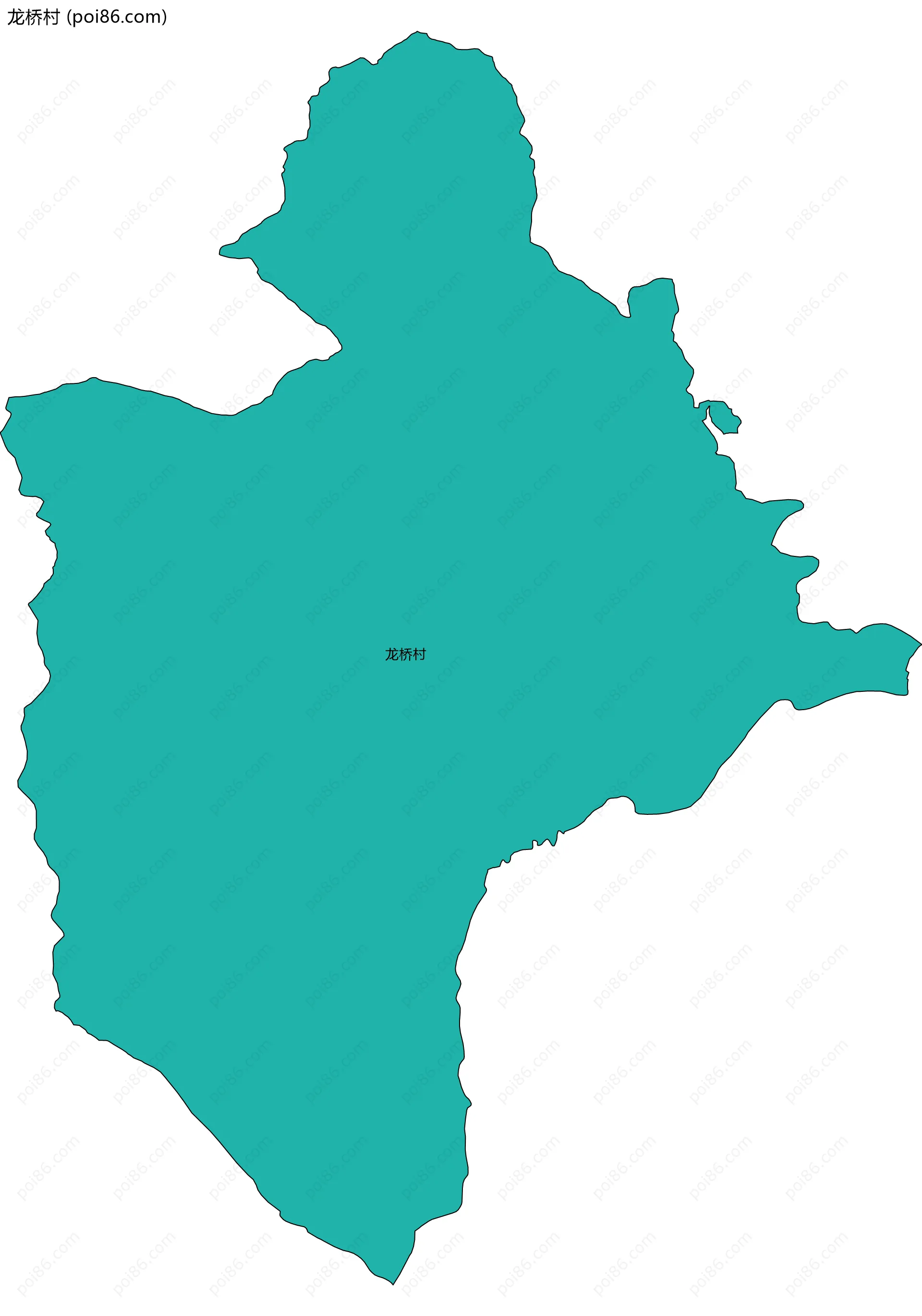 龙桥村边界地图