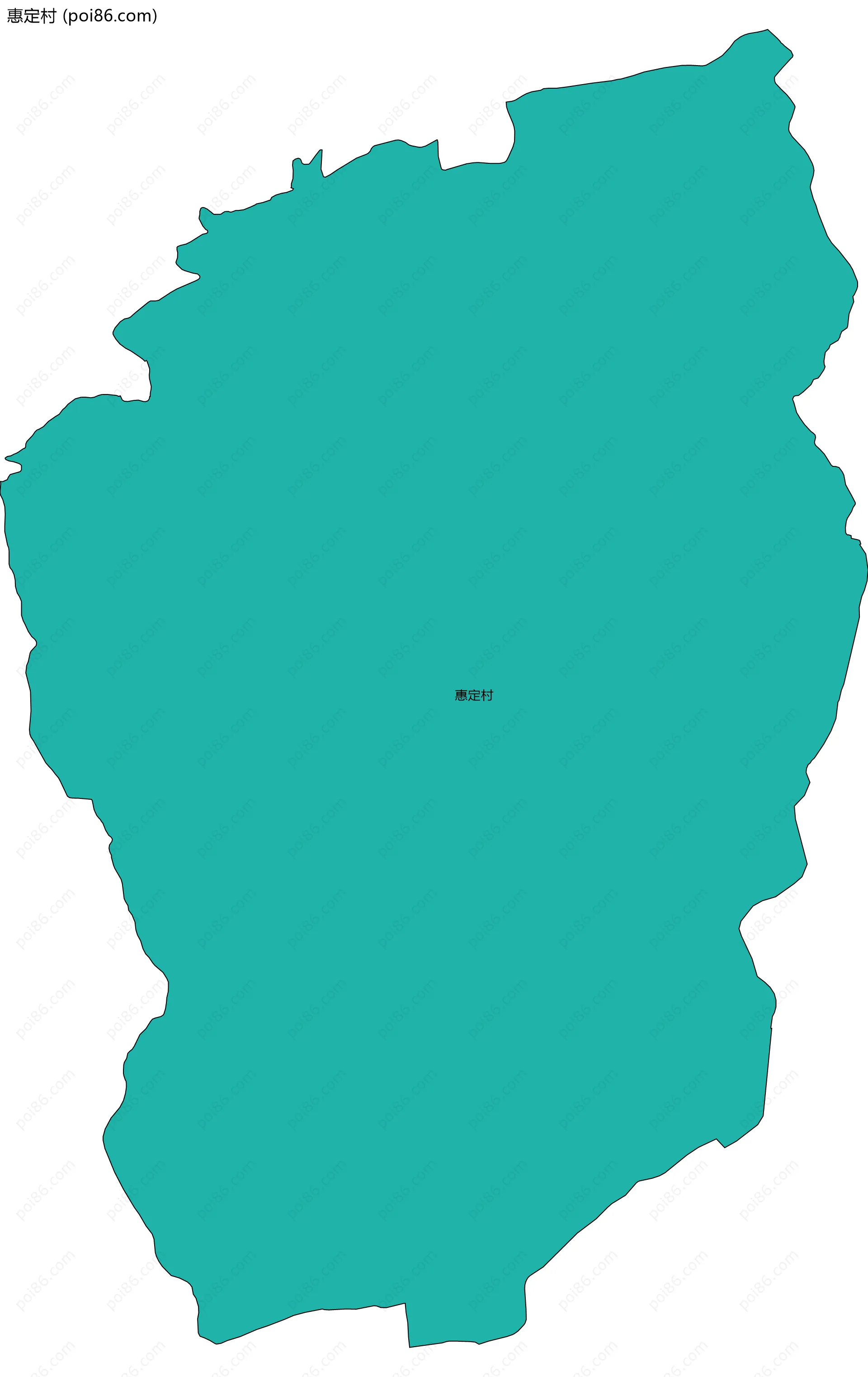 惠定村边界地图