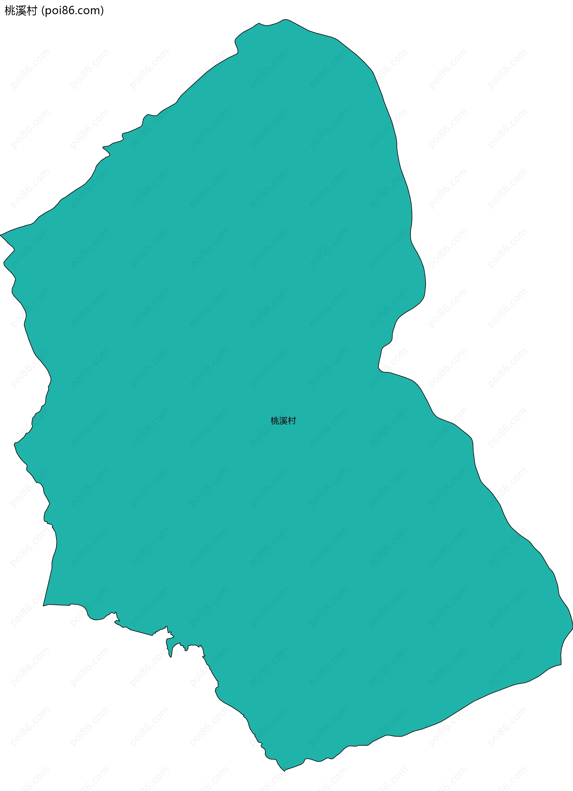 桃溪村边界地图