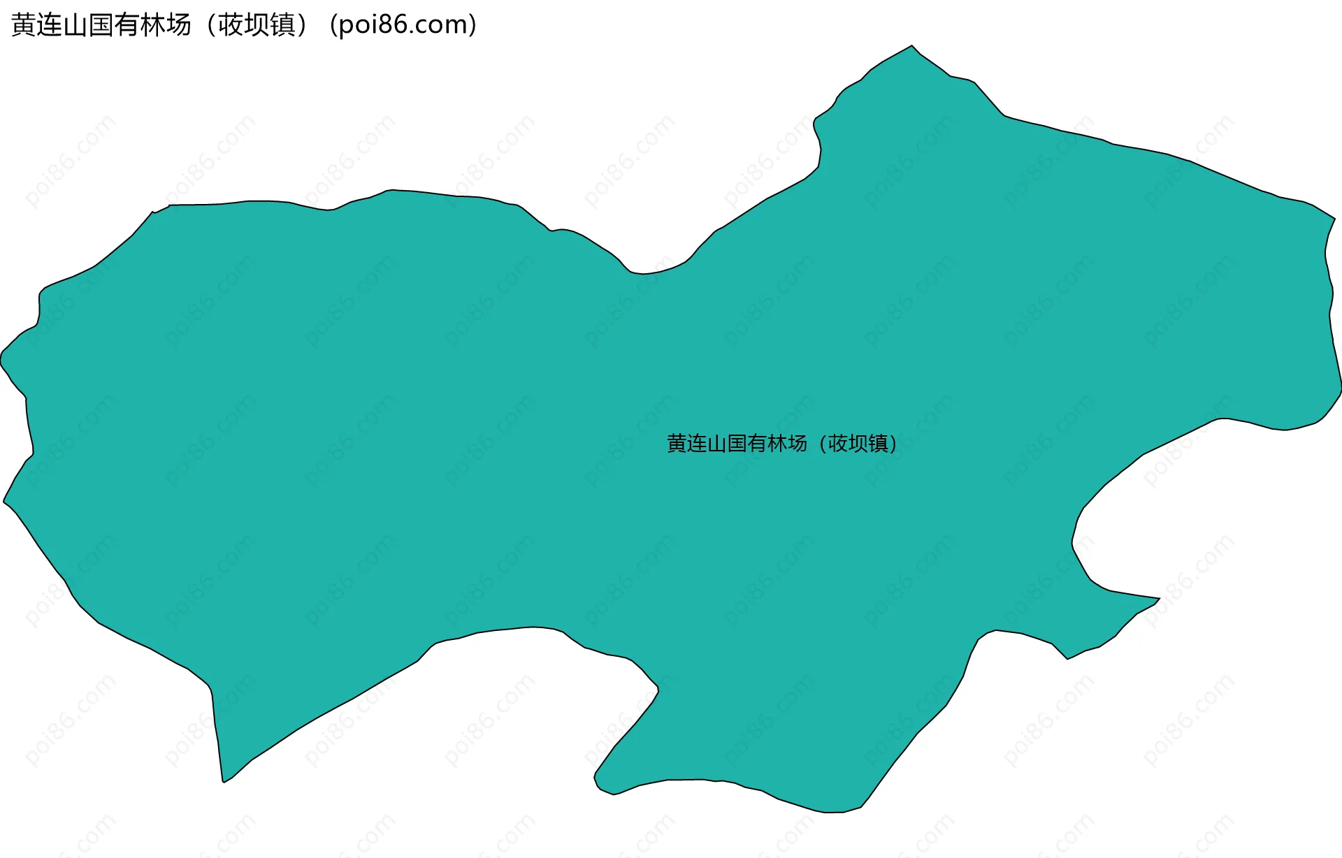 黄连山国有林场（荍坝镇）边界地图
