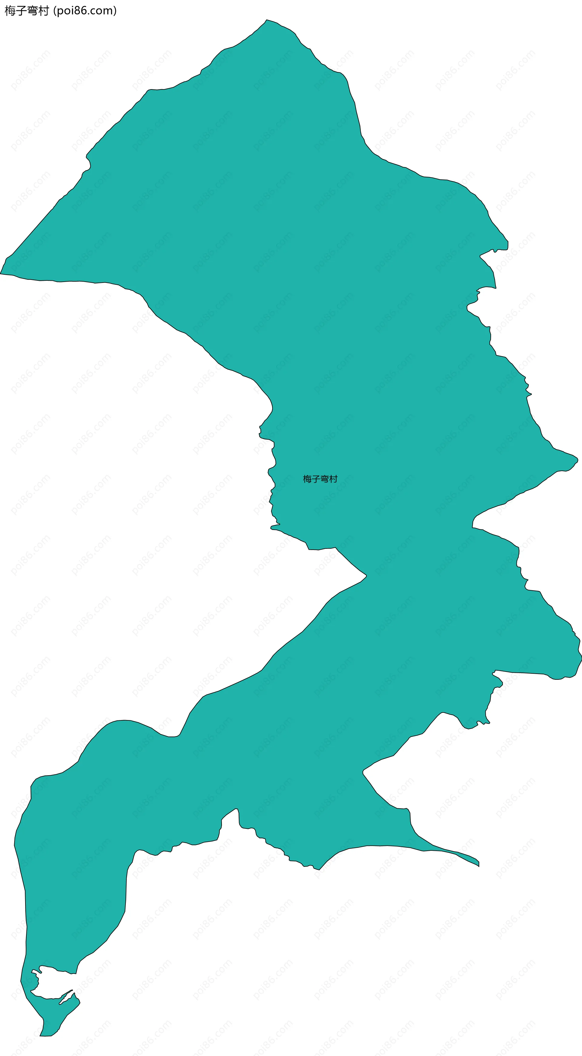 梅子弯村边界地图