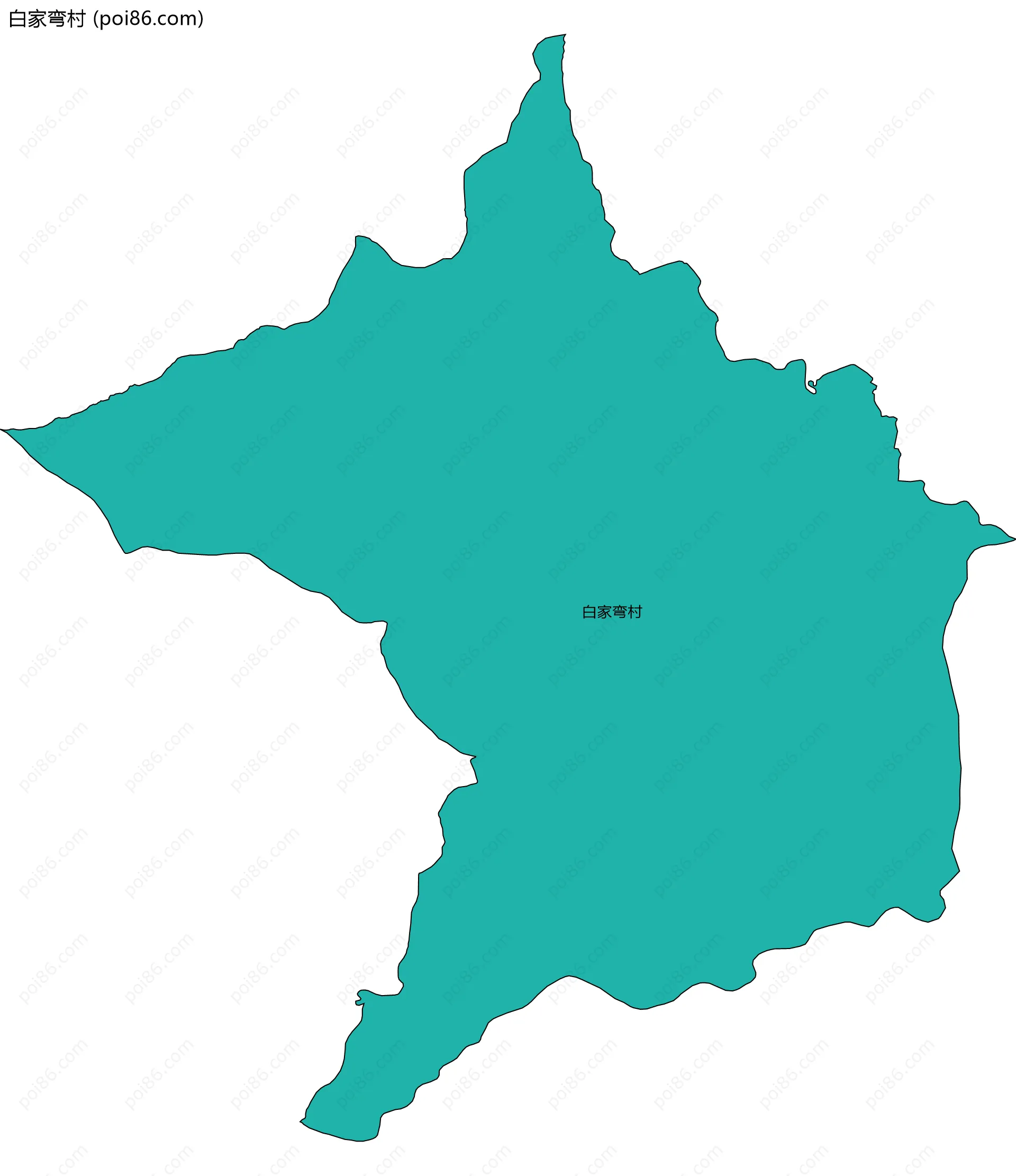 白家弯村边界地图