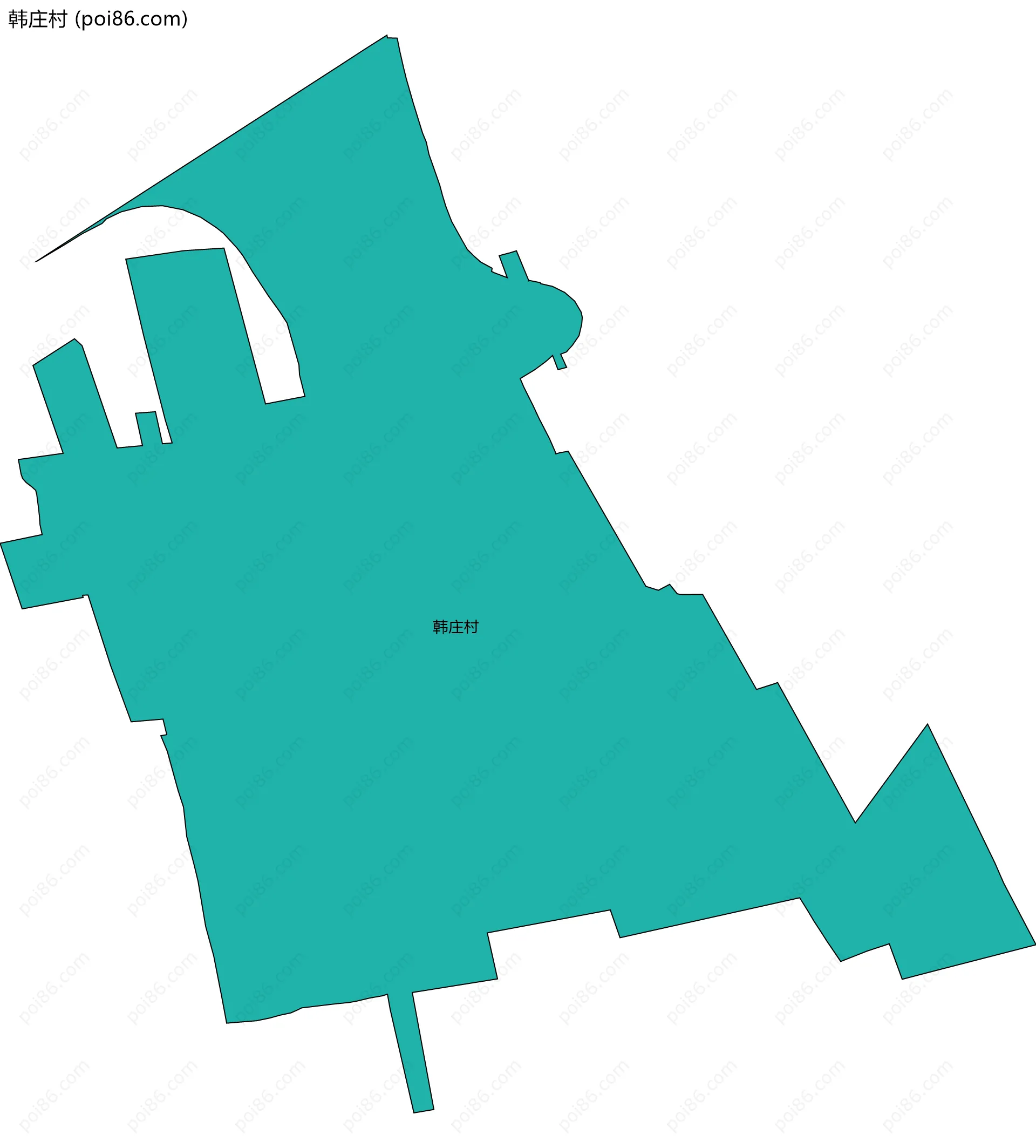 韩庄村边界地图