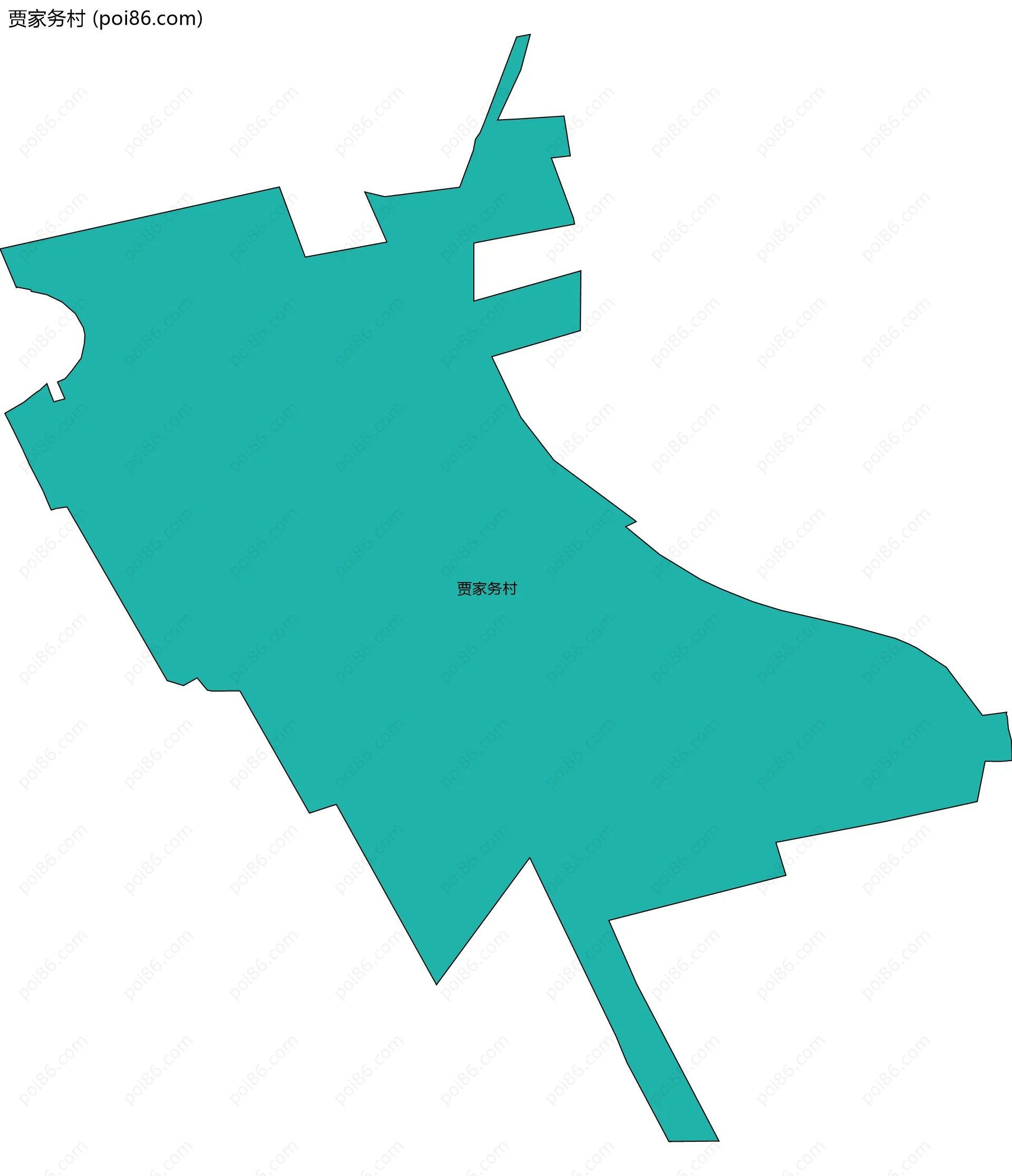 贾家务村边界地图