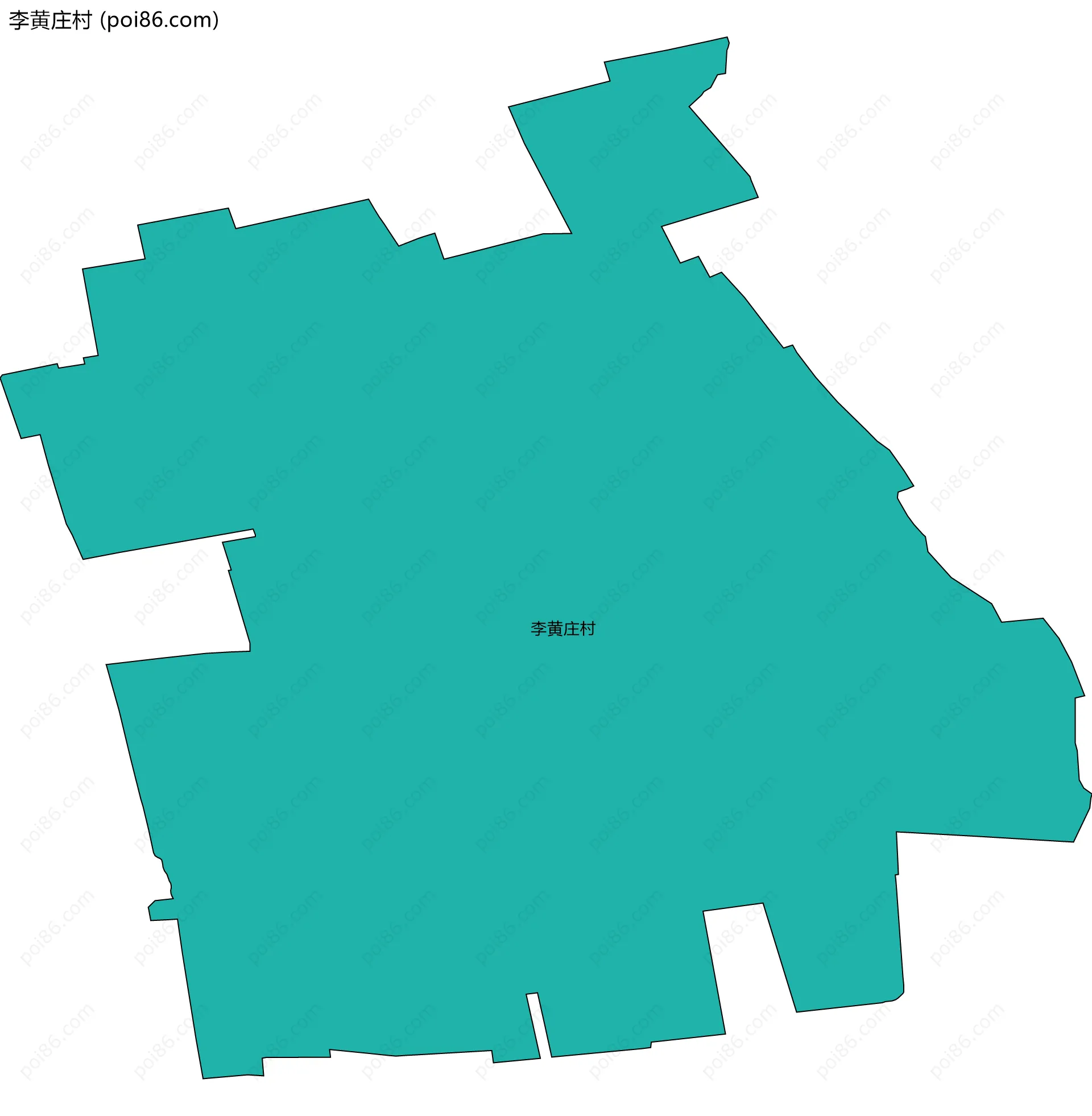 李黄庄村边界地图
