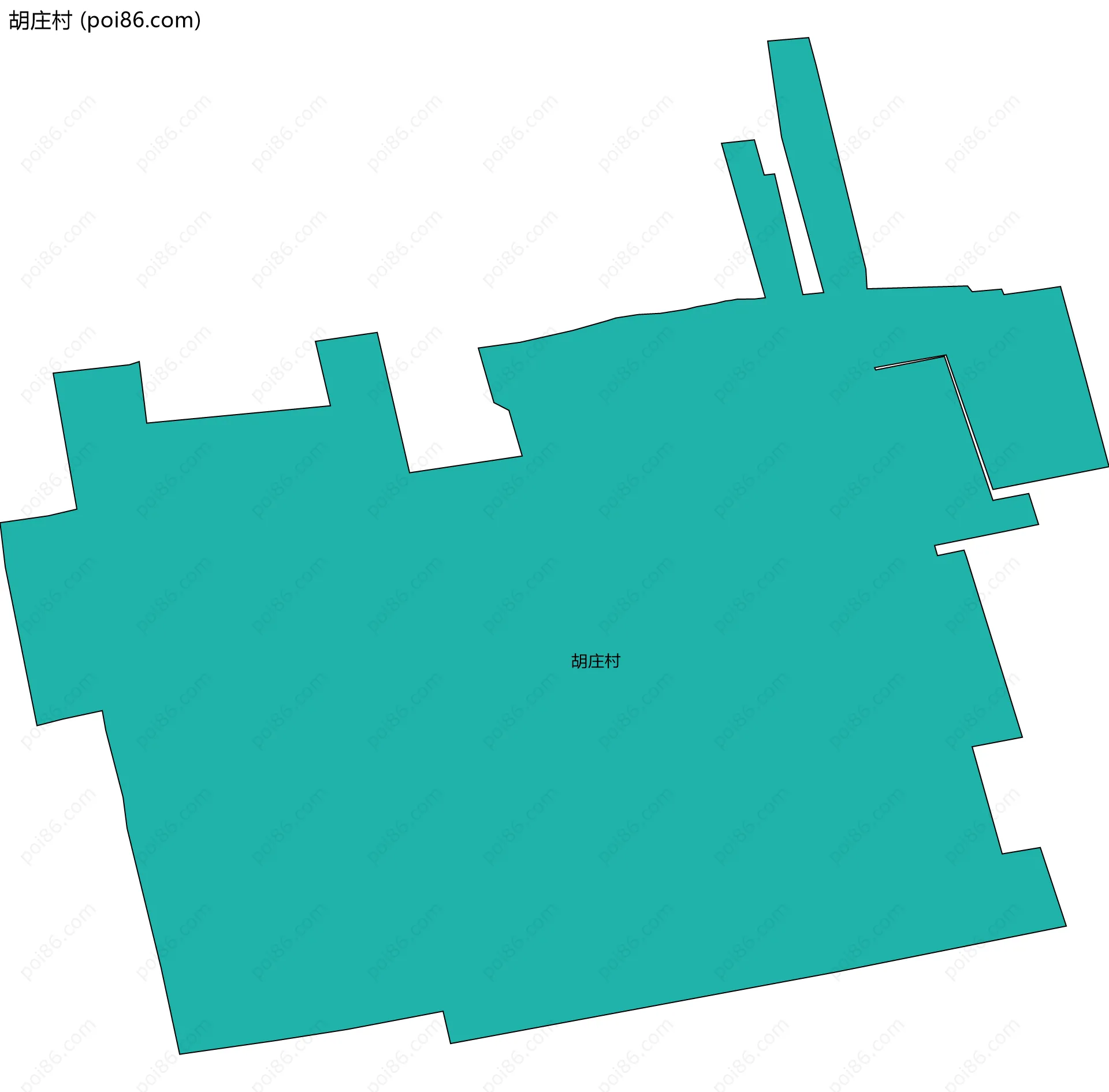 胡庄村边界地图