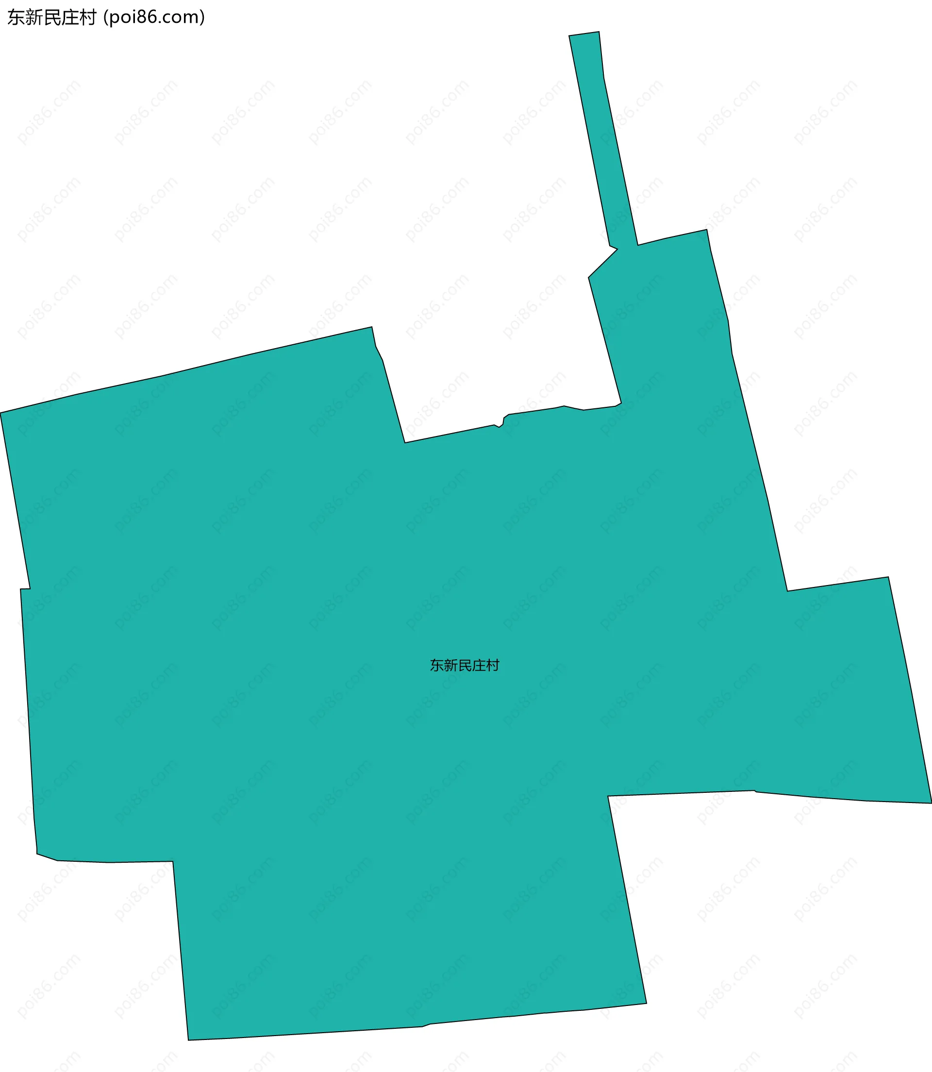 东新民庄村边界地图