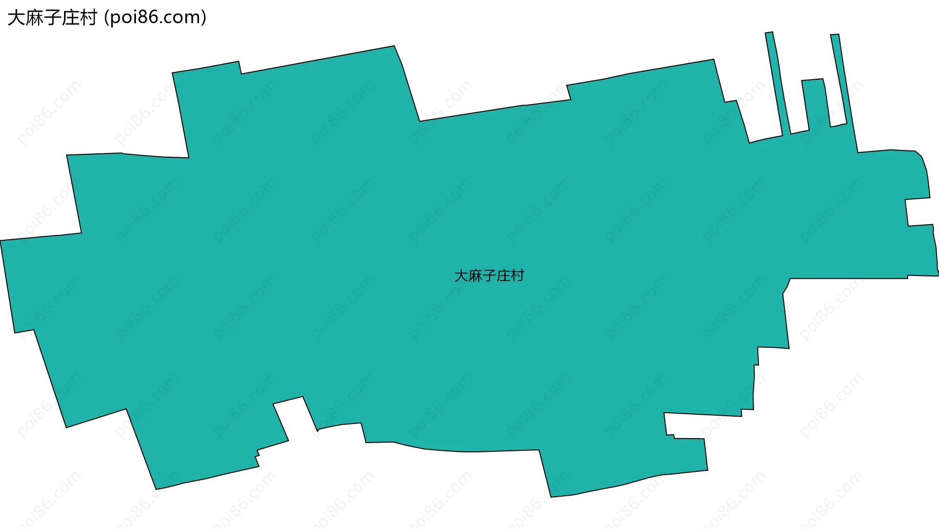 大麻子庄村边界地图