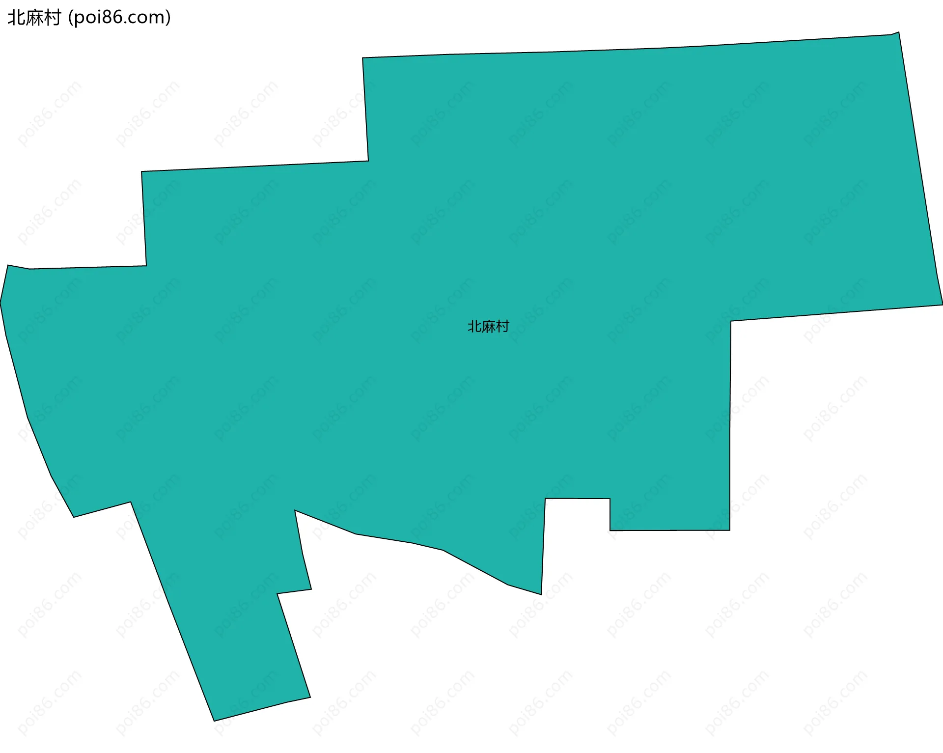 北麻村边界地图