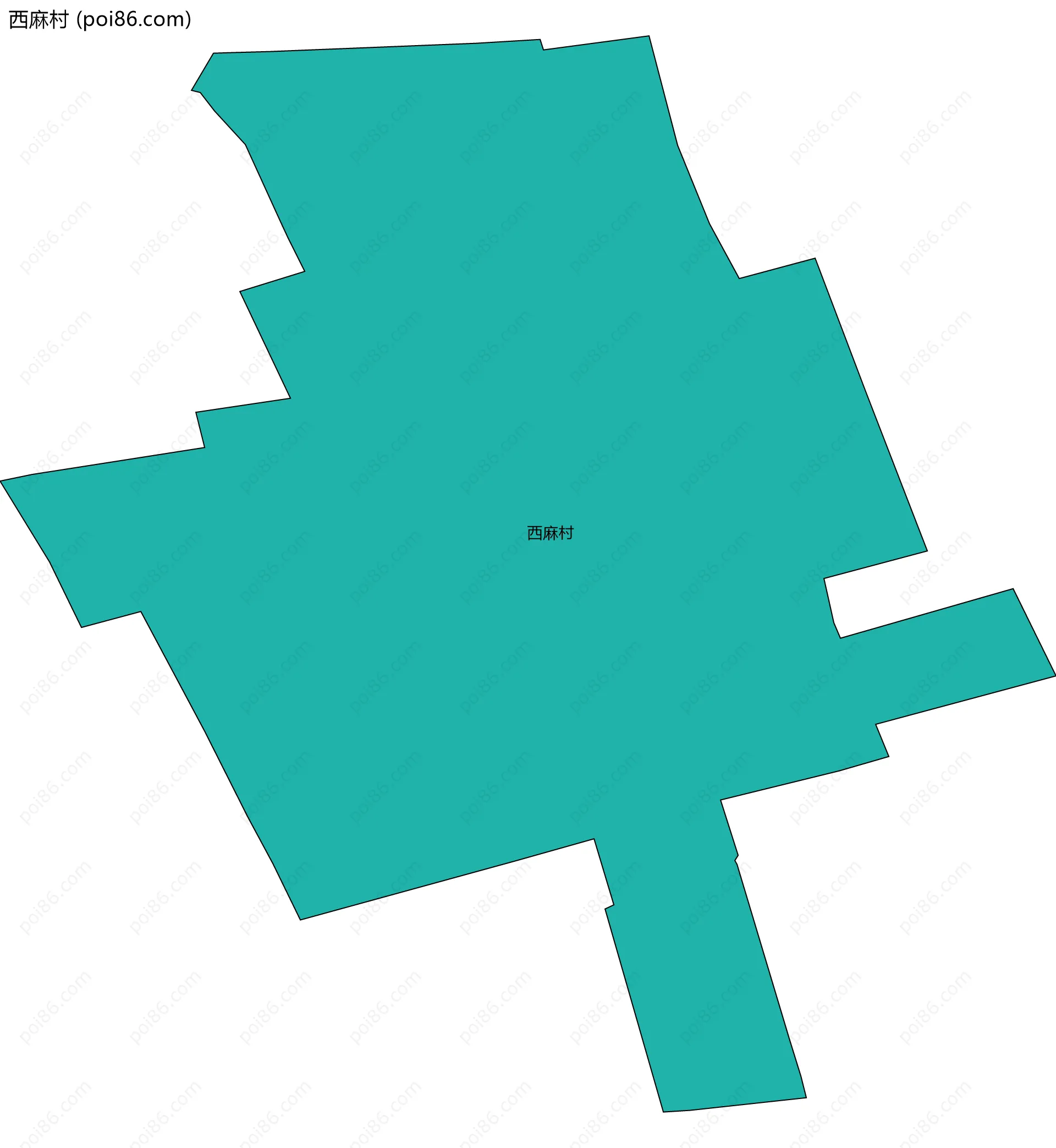 西麻村边界地图