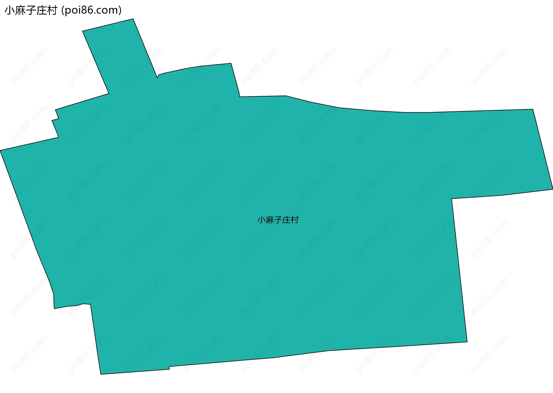 小麻子庄村边界地图