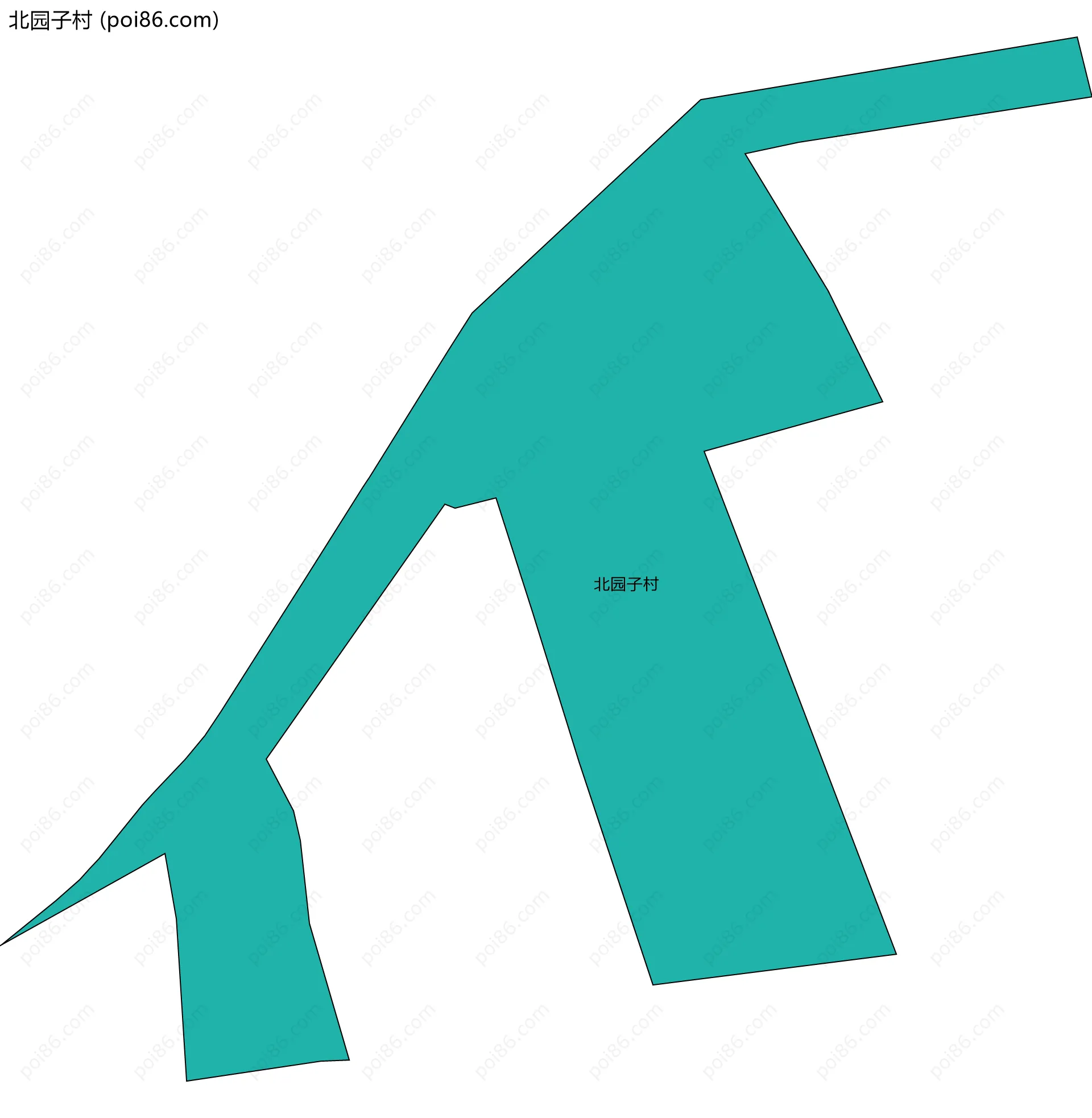 北园子村边界地图