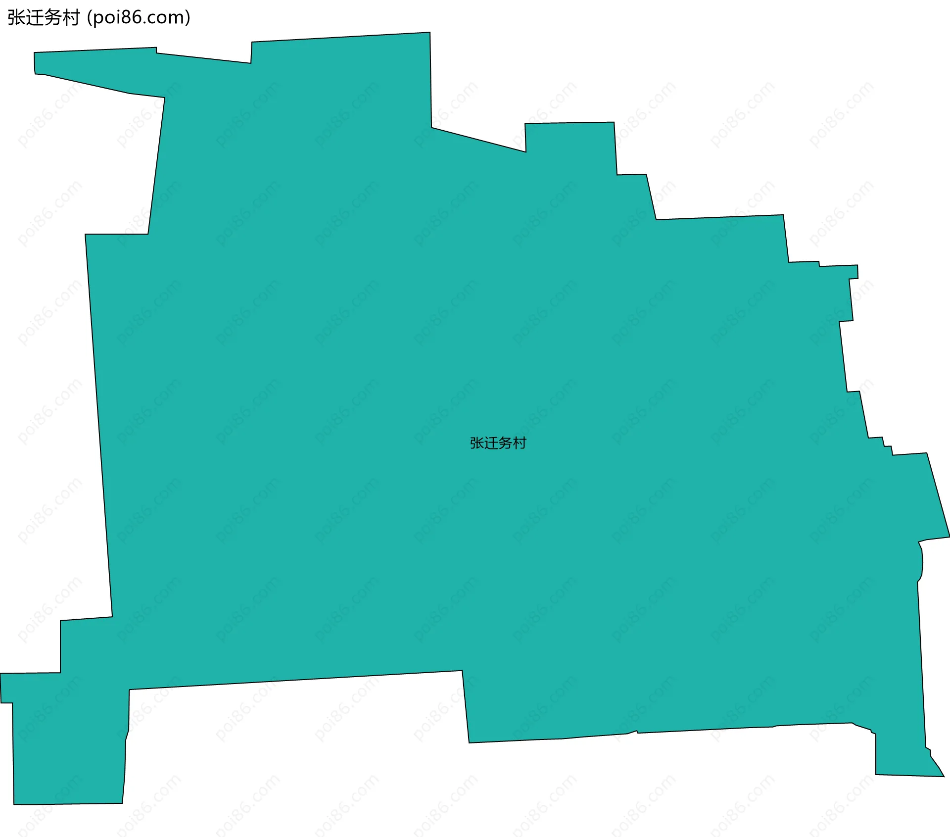 张迁务村边界地图