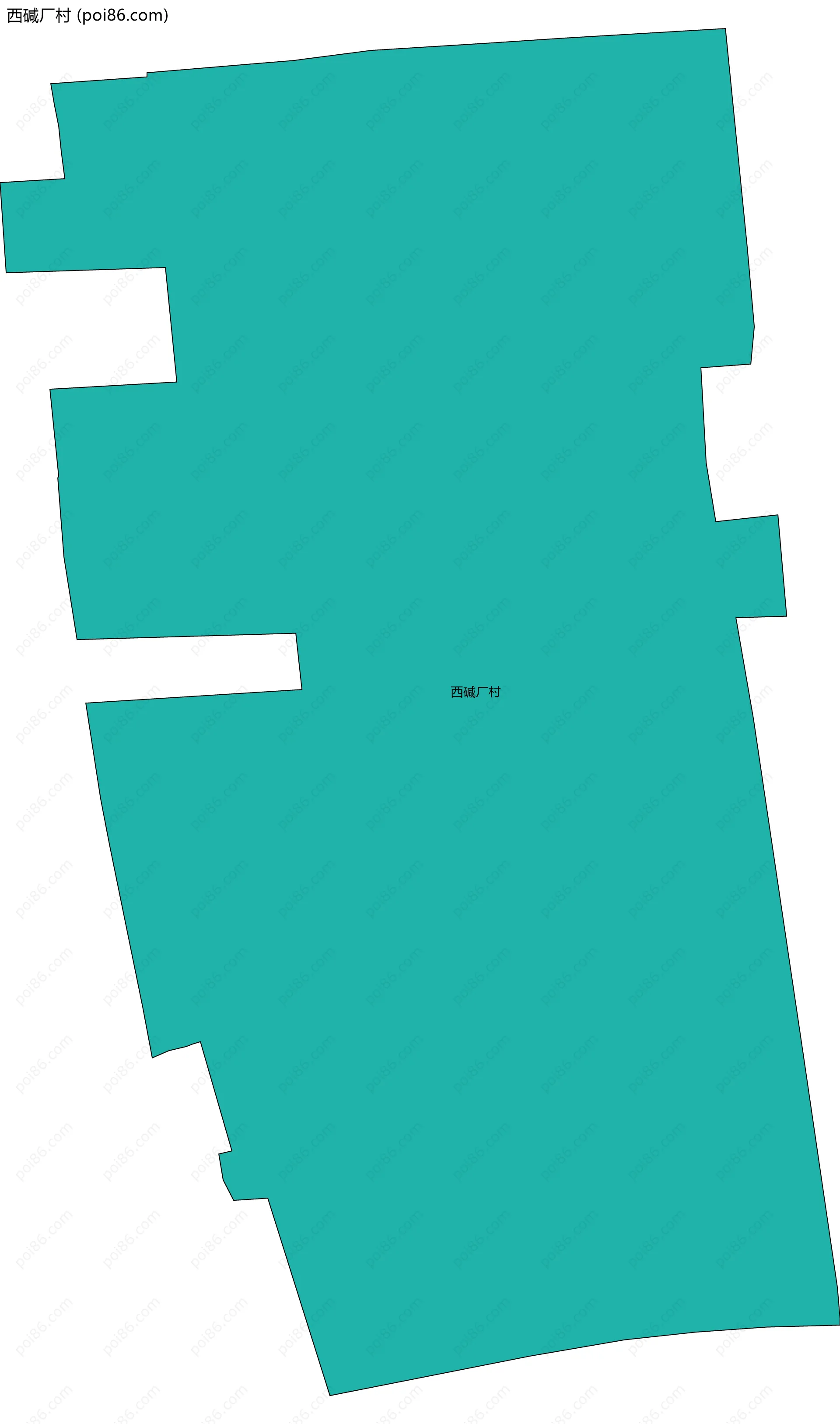 西碱厂村边界地图