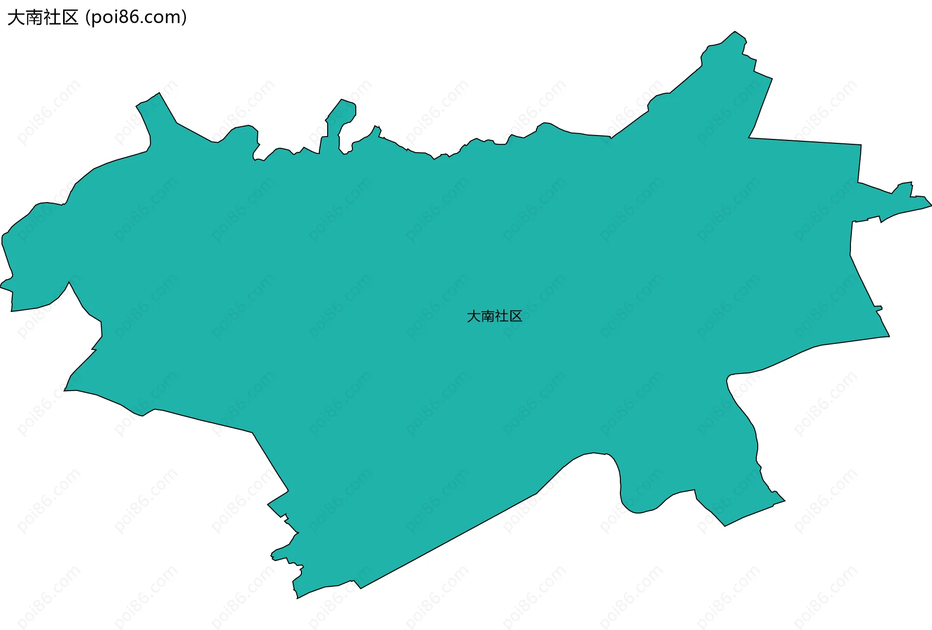 大南社区边界地图