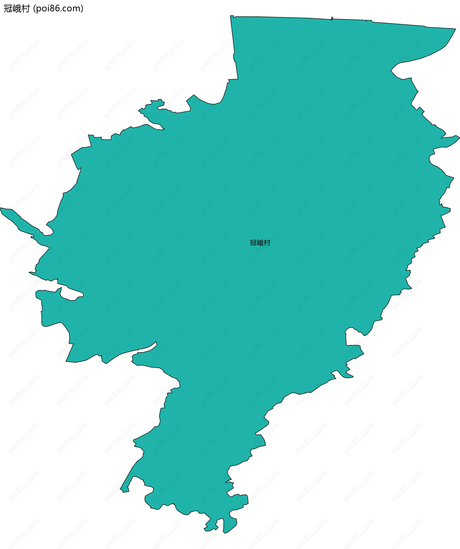 冠峨村边界地图