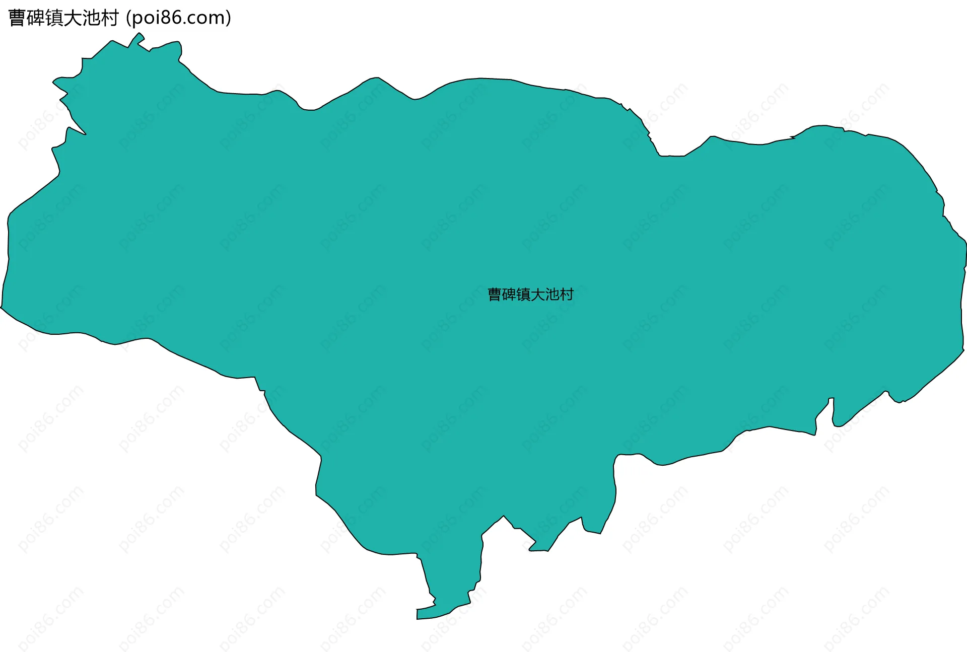 曹碑镇大池村边界地图