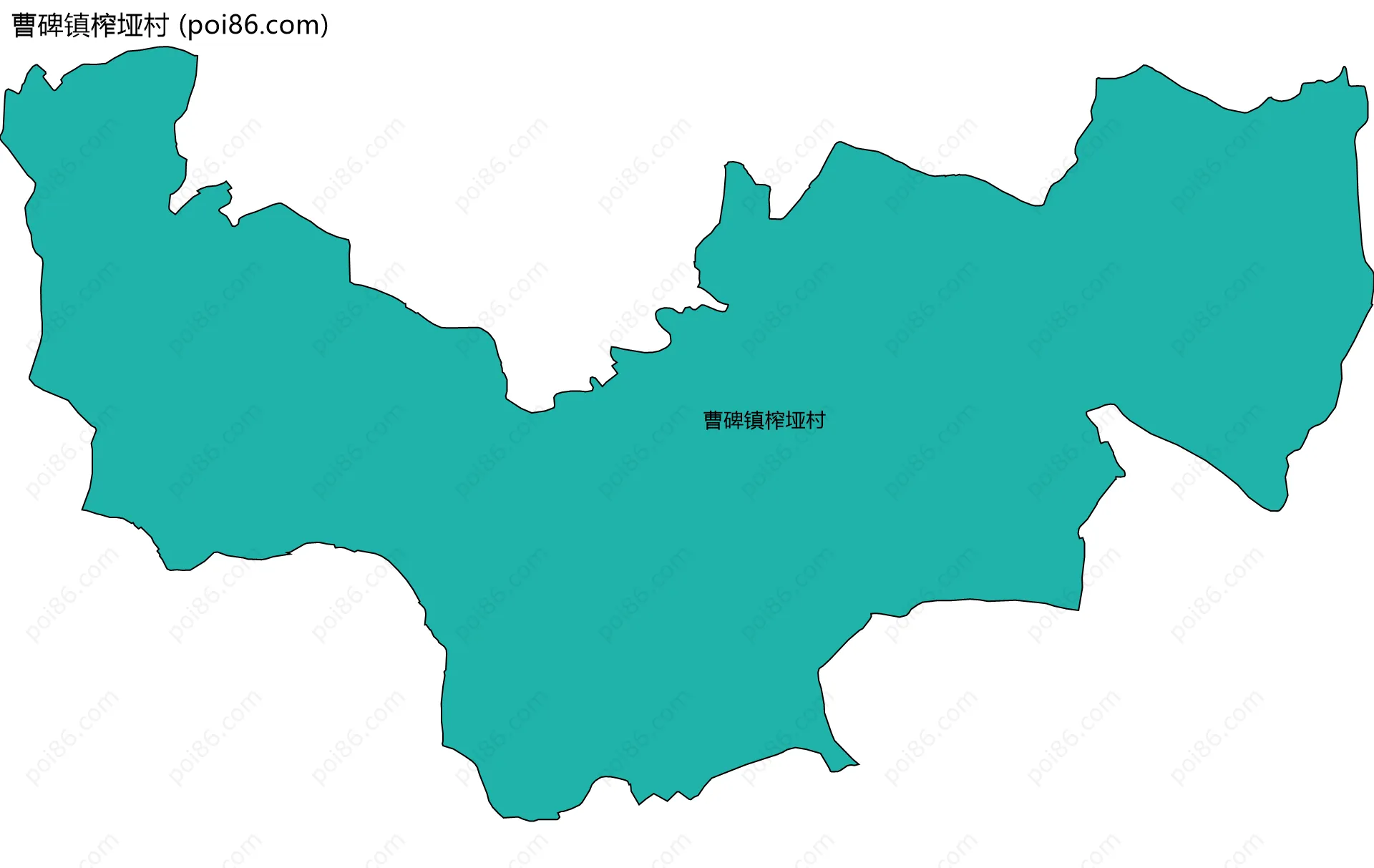 曹碑镇榨垭村边界地图