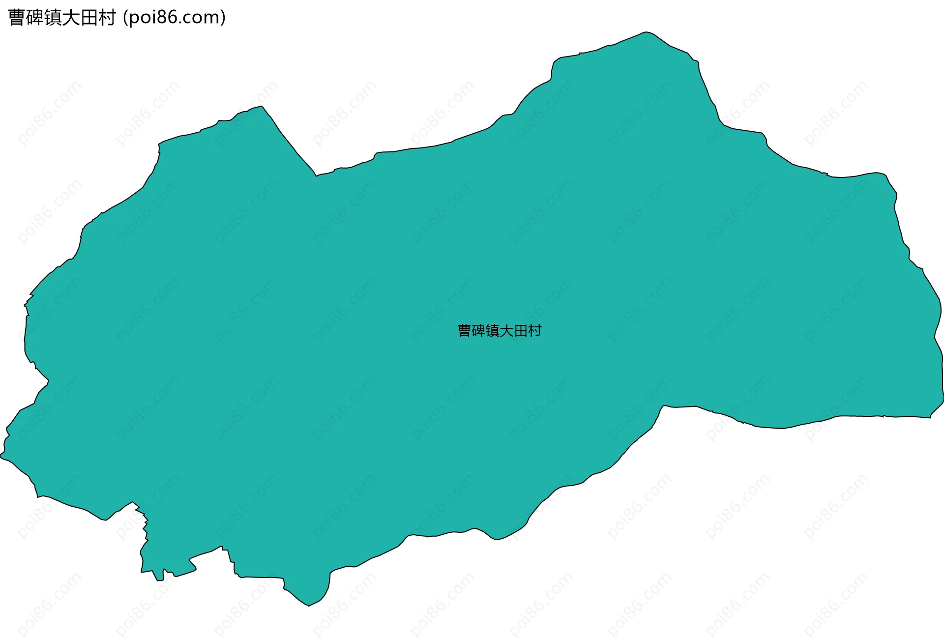 曹碑镇大田村边界地图
