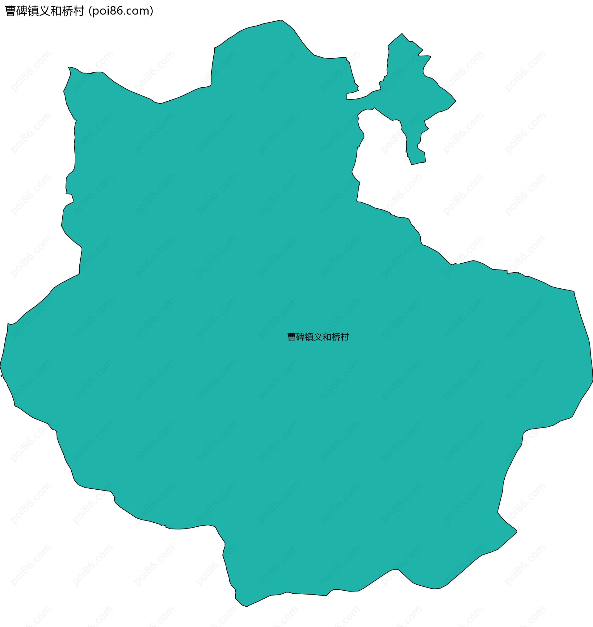 曹碑镇义和桥村边界地图