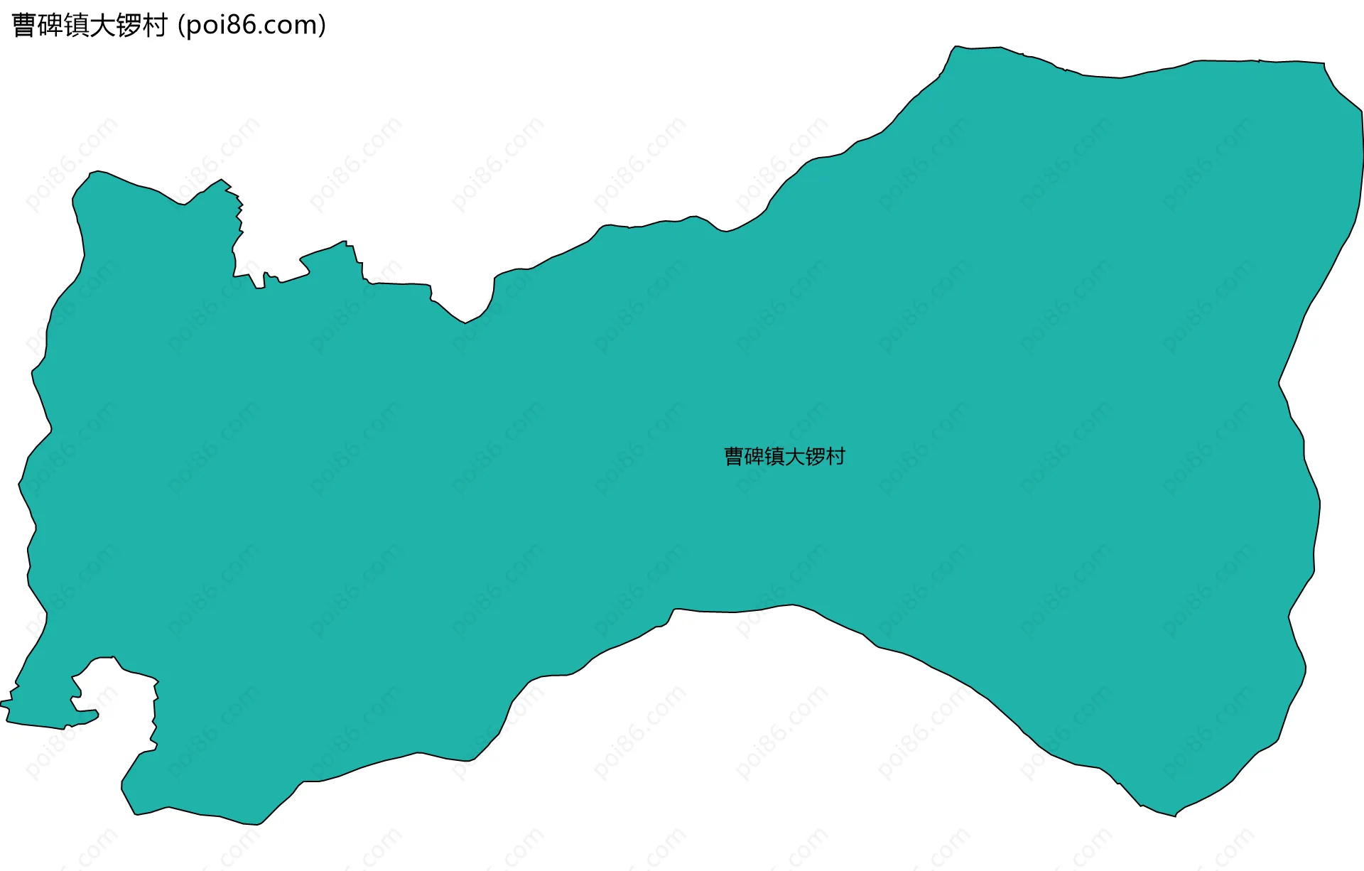 曹碑镇大锣村边界地图