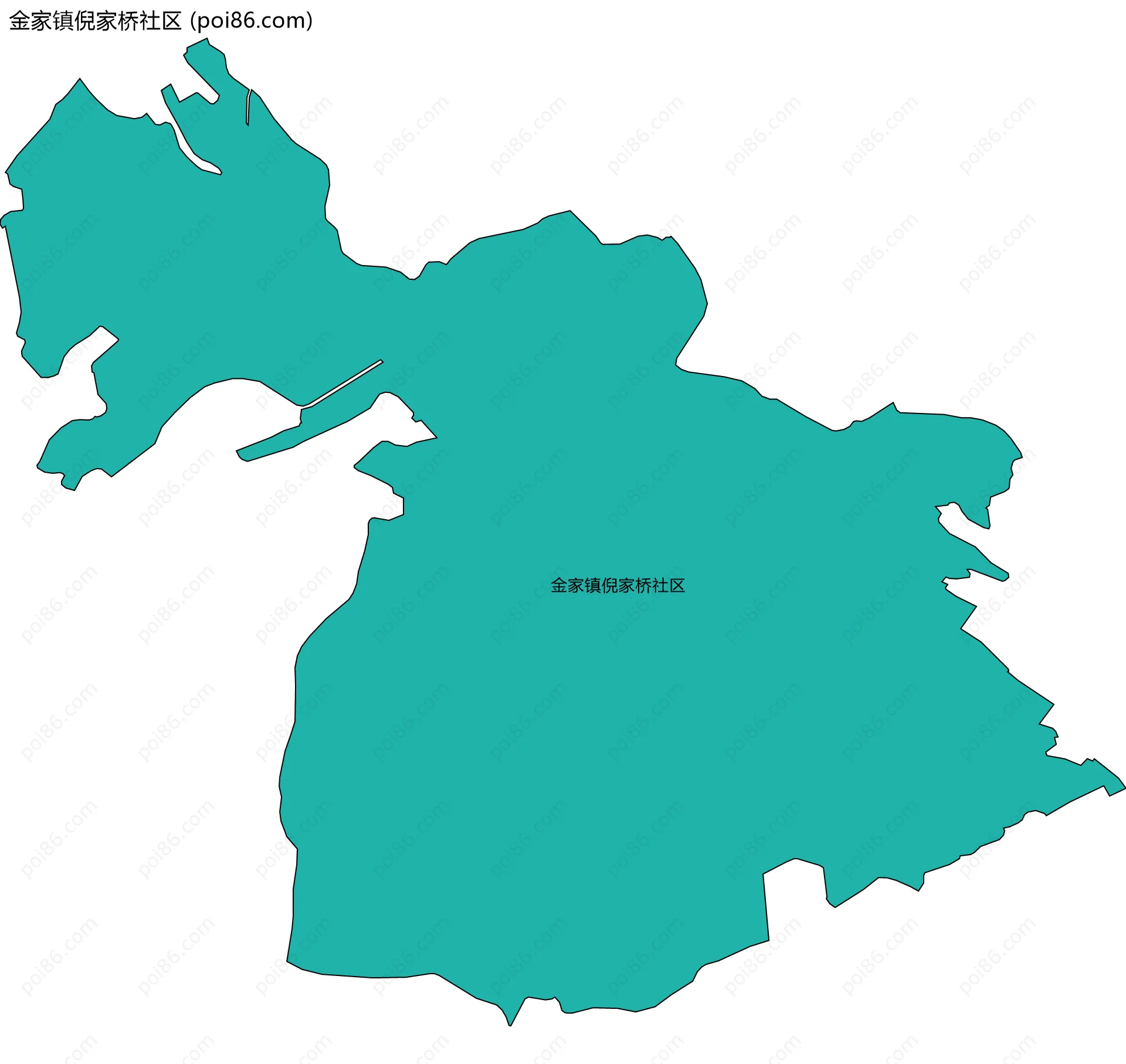 金家镇倪家桥社区边界地图